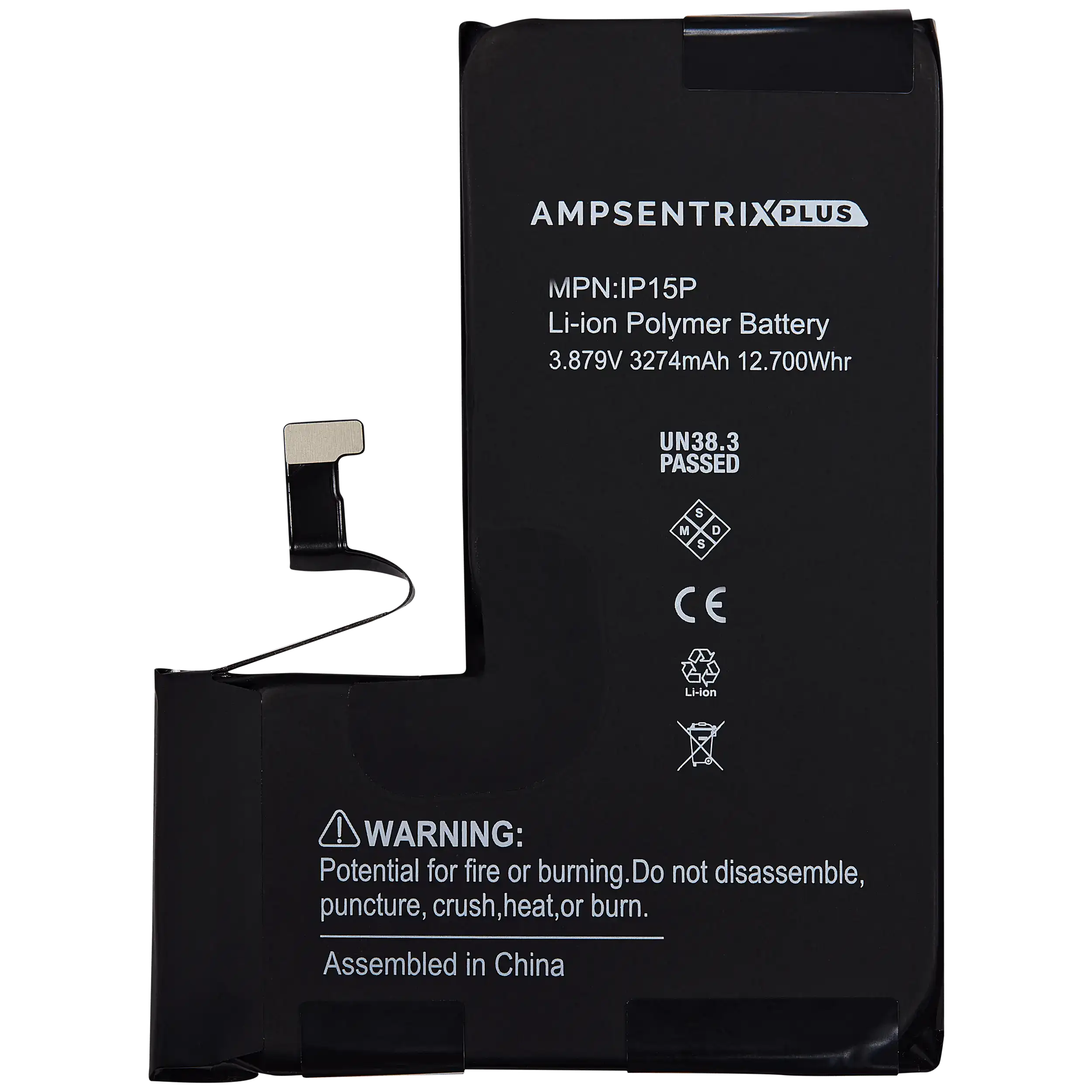 Batería de Reemplazo para iPhone 15 Pro – AmpSentrix Plus (AUTO PROGRAMABLE)