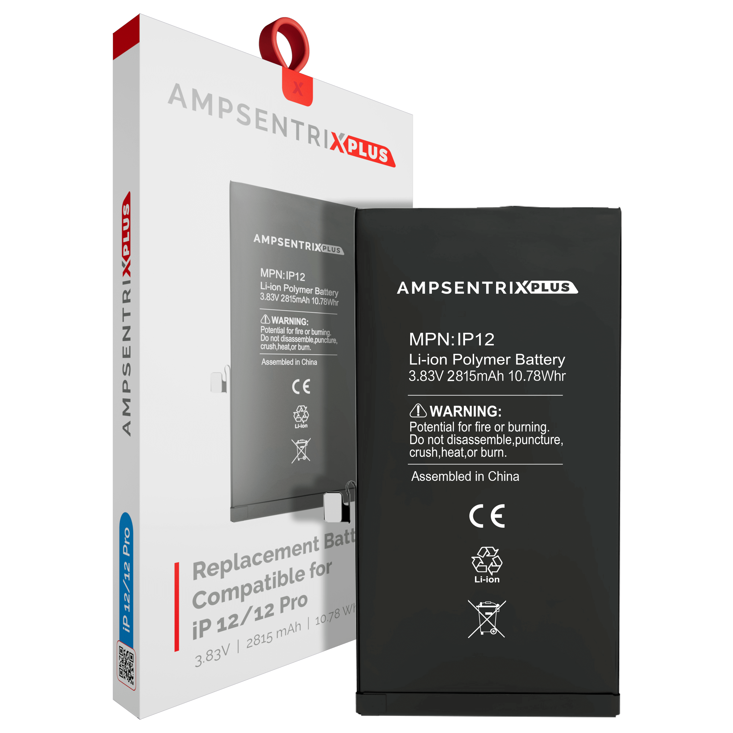 Batería de Reemplazo para iPhone 12 / 12 Pro – AmpSentrix Plus (AUTO PROGRAMABLE)