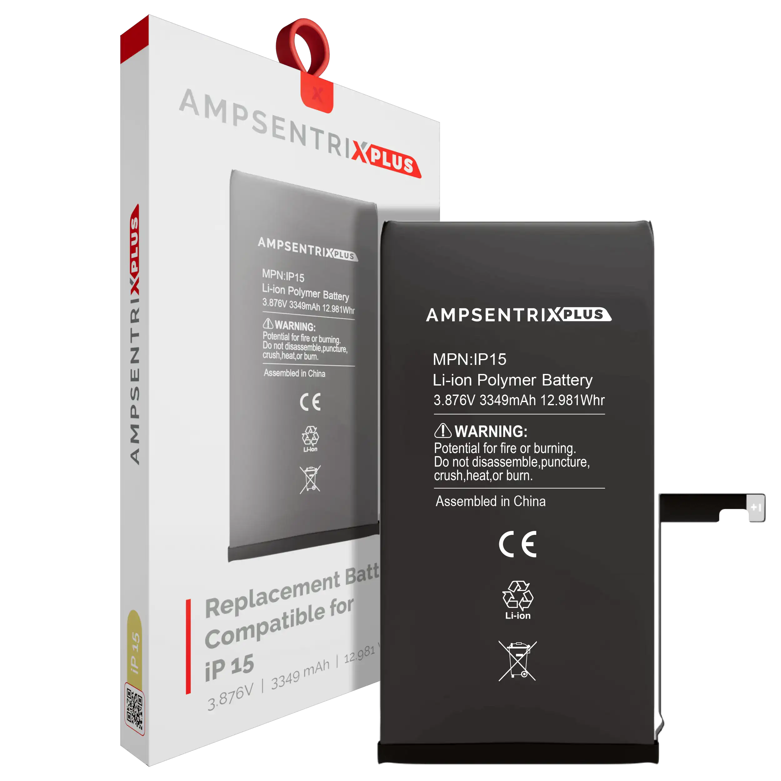 Batería de Reemplazo para iPhone 15 – AmpSentrix Plus (AUTO PROGRAMABLE)