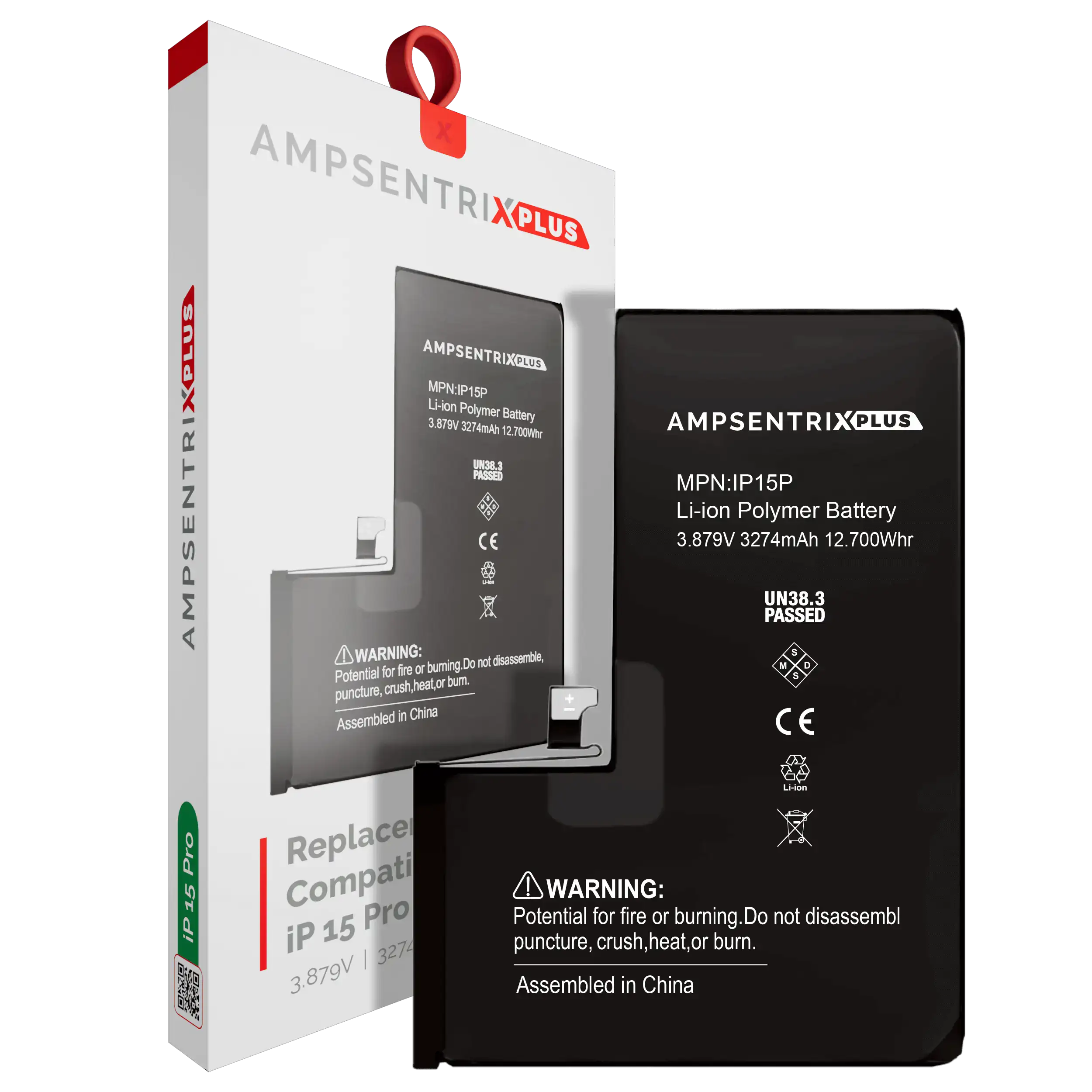 Batería de Reemplazo para iPhone 15 Pro – AmpSentrix Plus (AUTO PROGRAMABLE)