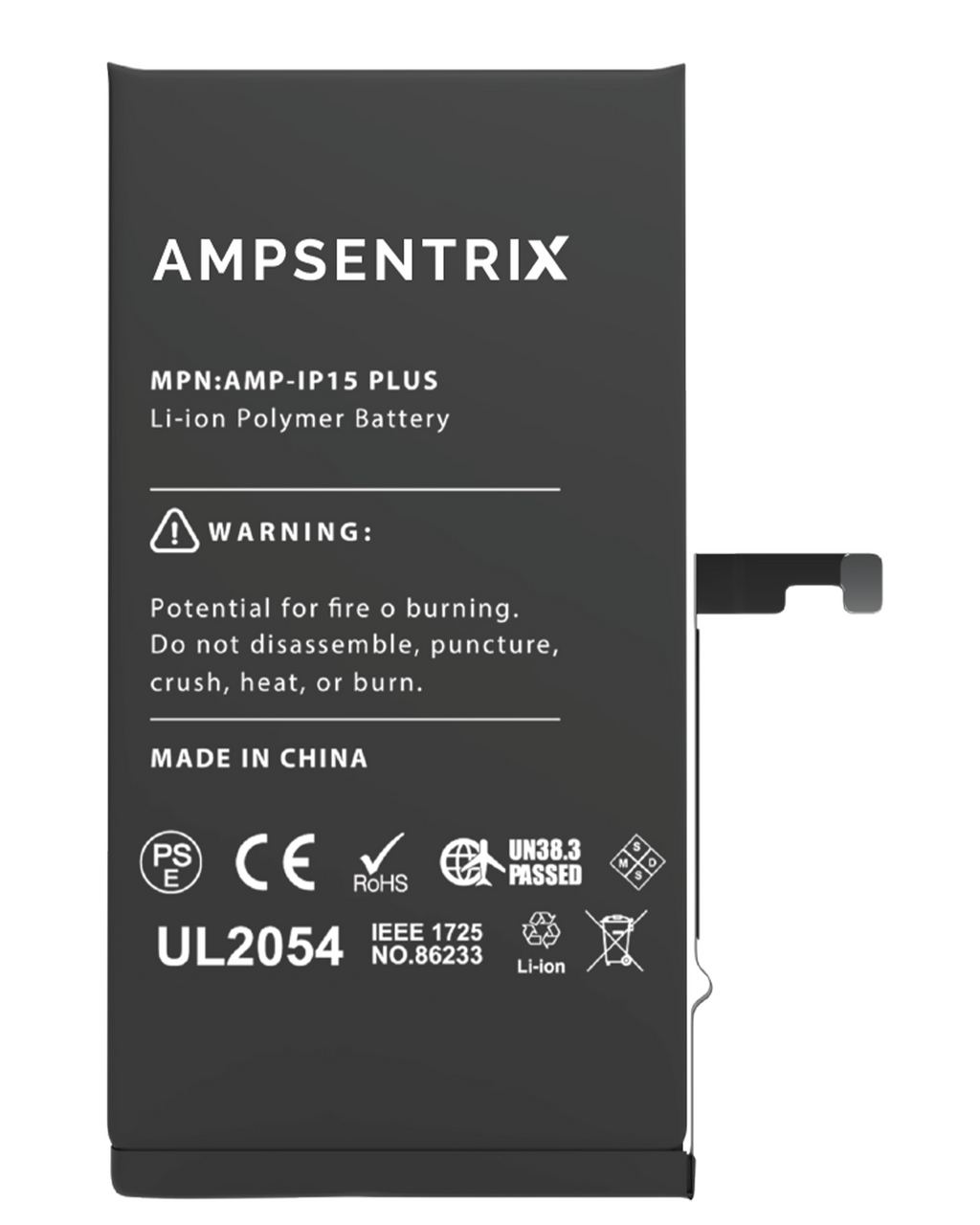 Batería de repuesto para iPhone 15 Plus (AmpSentrix Basic Extended)