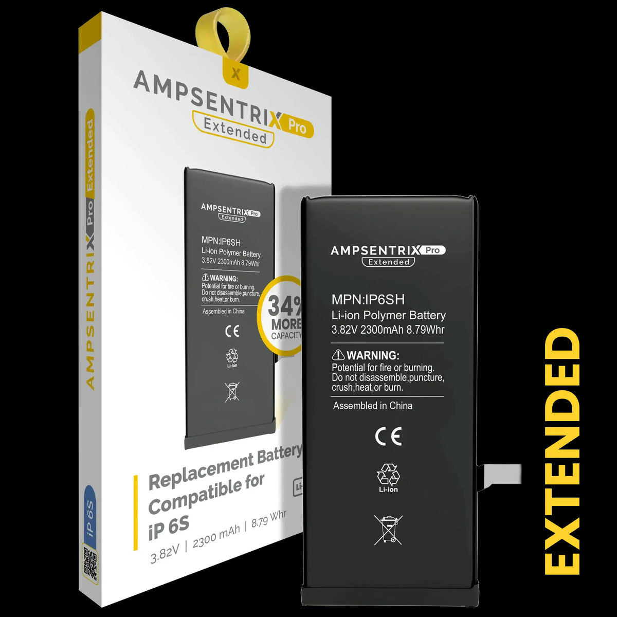 Batería de repuesto para iPhone 6S (AmpSentrix Pro Extended)