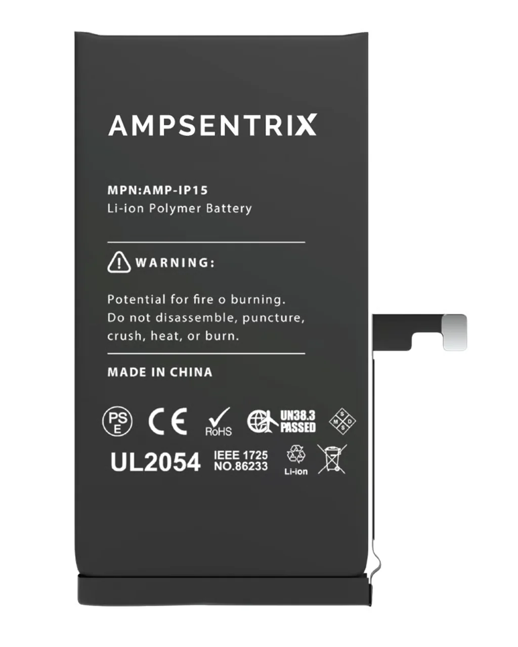 Batería de Reemplazo Ampsentrix Plus Extended para iPhone 15