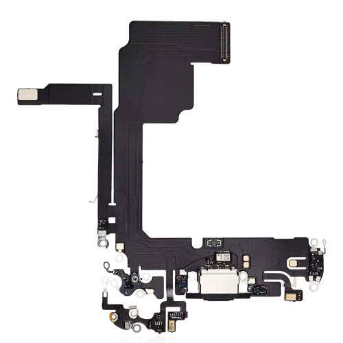 Cable flexible de puerto de carga para iphone 15 pro (Premium) Negro