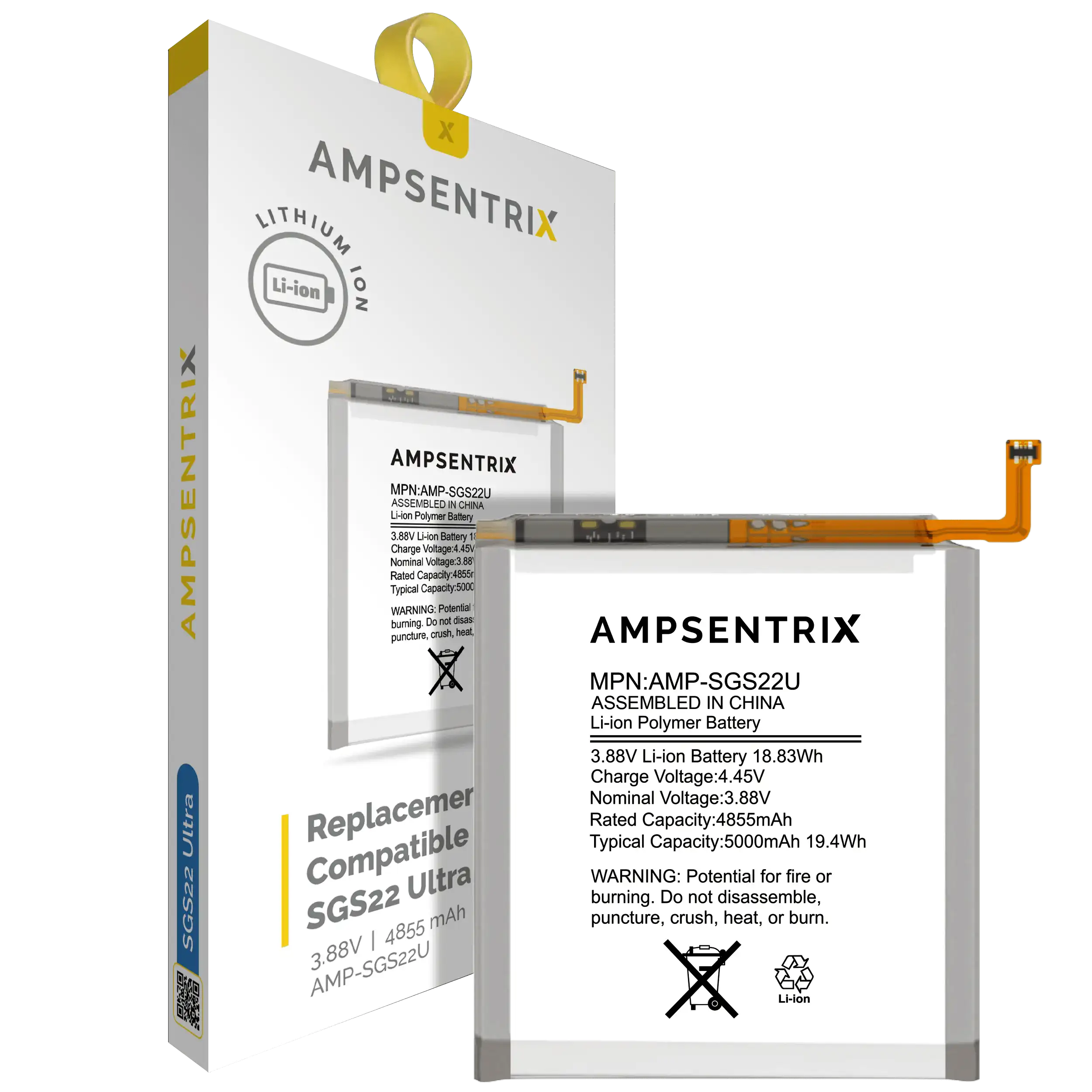 Batería para Samsung Galaxy S22 Ultra 5G (AmpSentrix Pro)