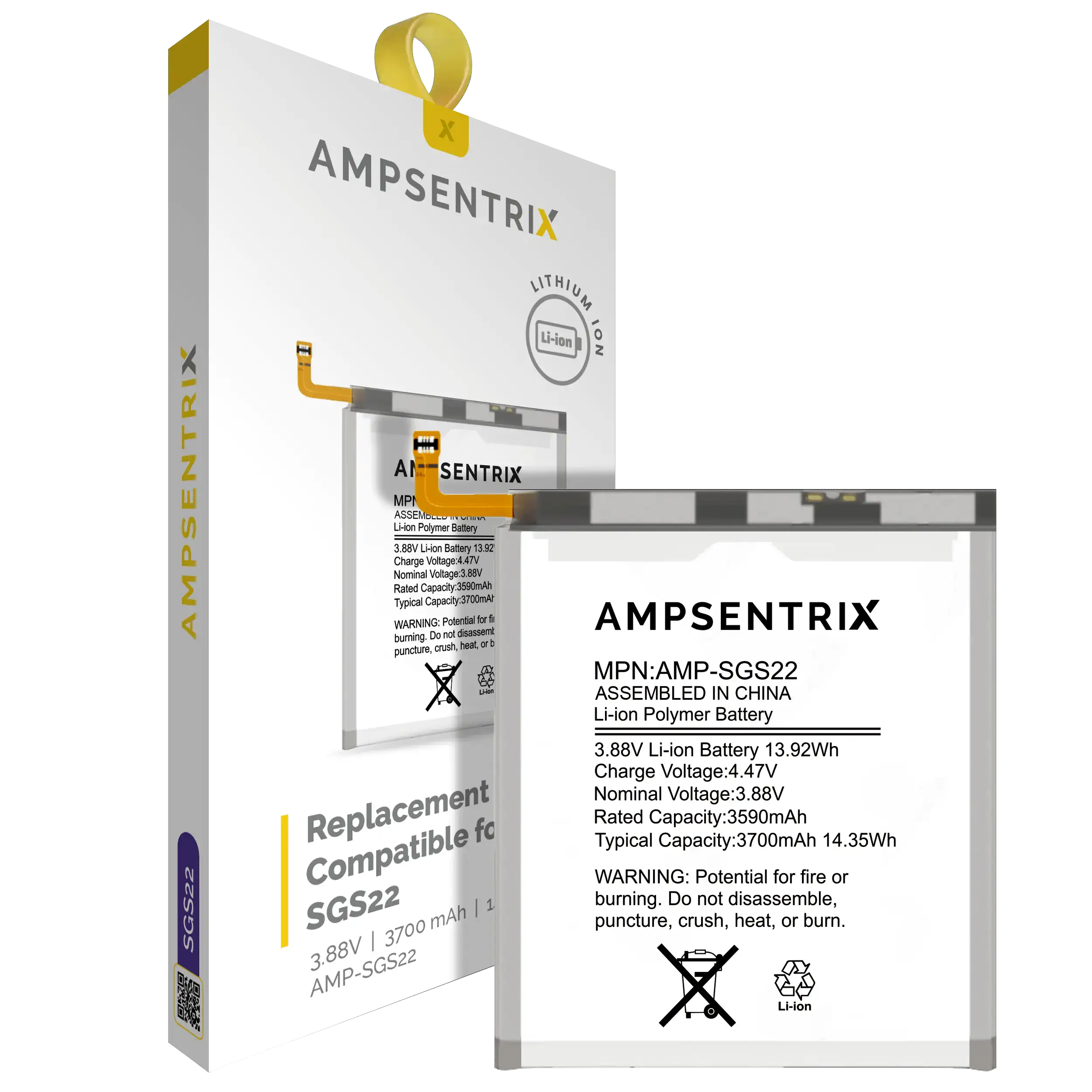 Batería para Samsung Galaxy S22 5G (AmpSentrix Pro)