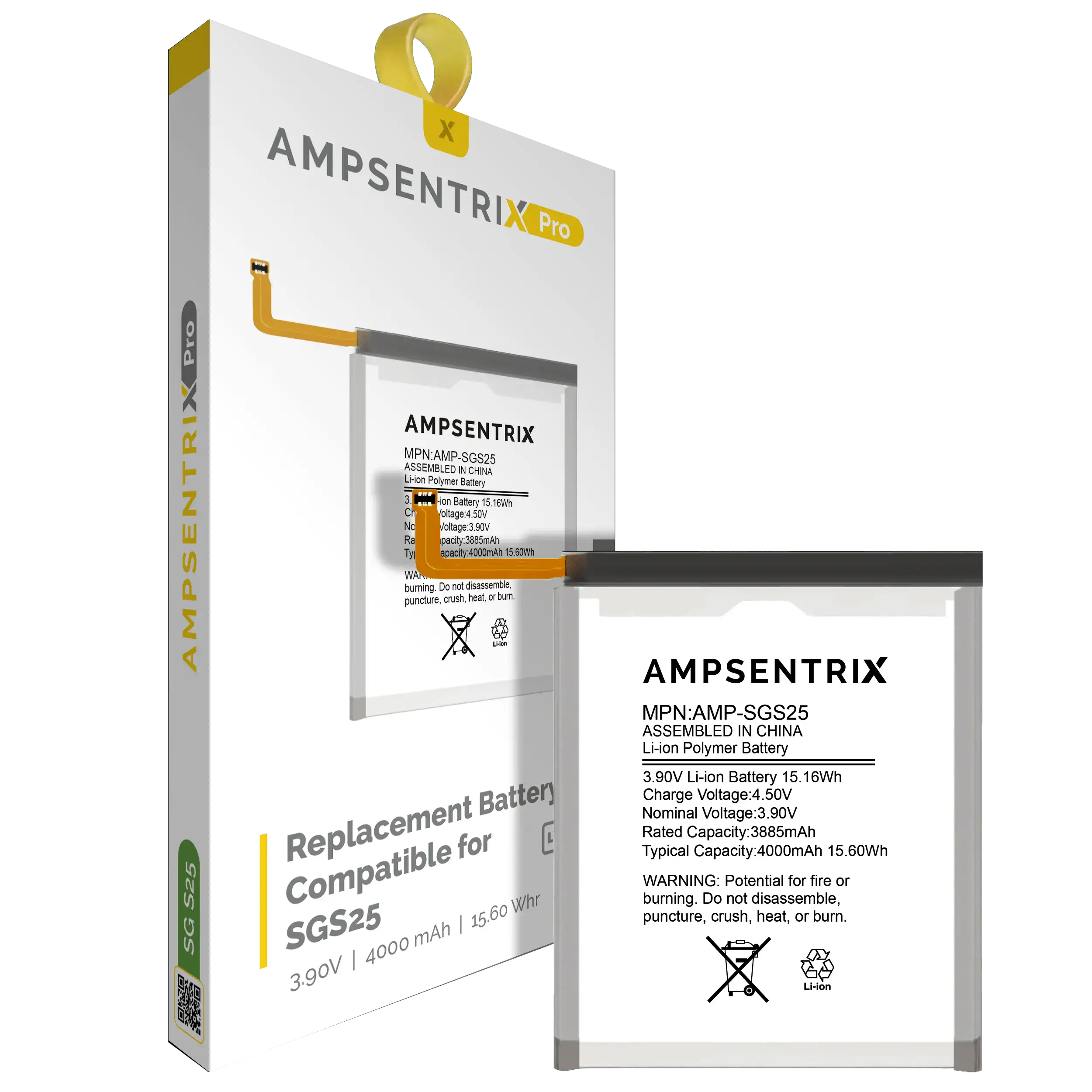 Batería para Samsung Galaxy S25 (AmpSentrix Pro)