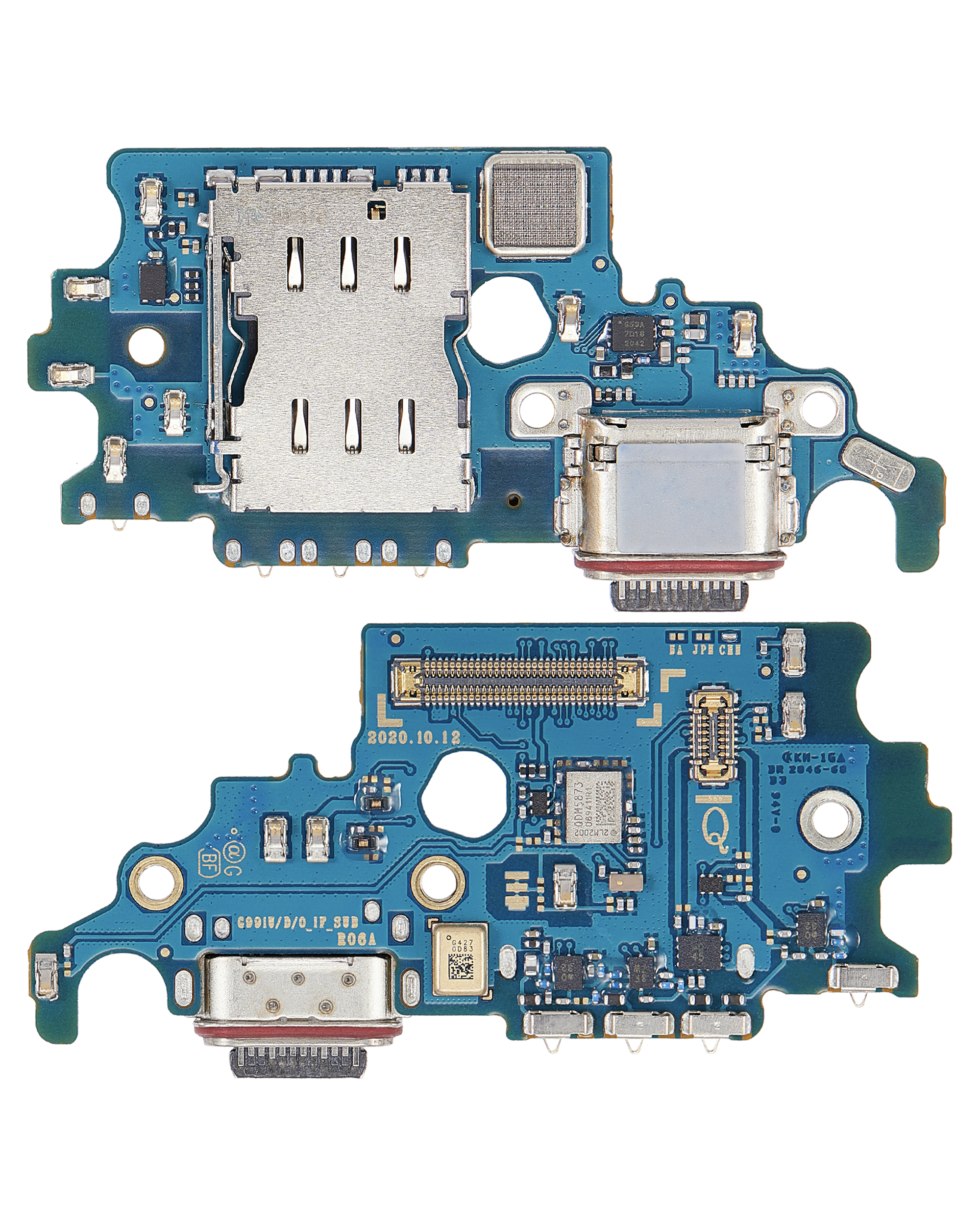 Placa de puerto de carga con lector de tarjetas SIM para Samsung Galaxy S21 5G (G9910) (versión asiática) (Premium)