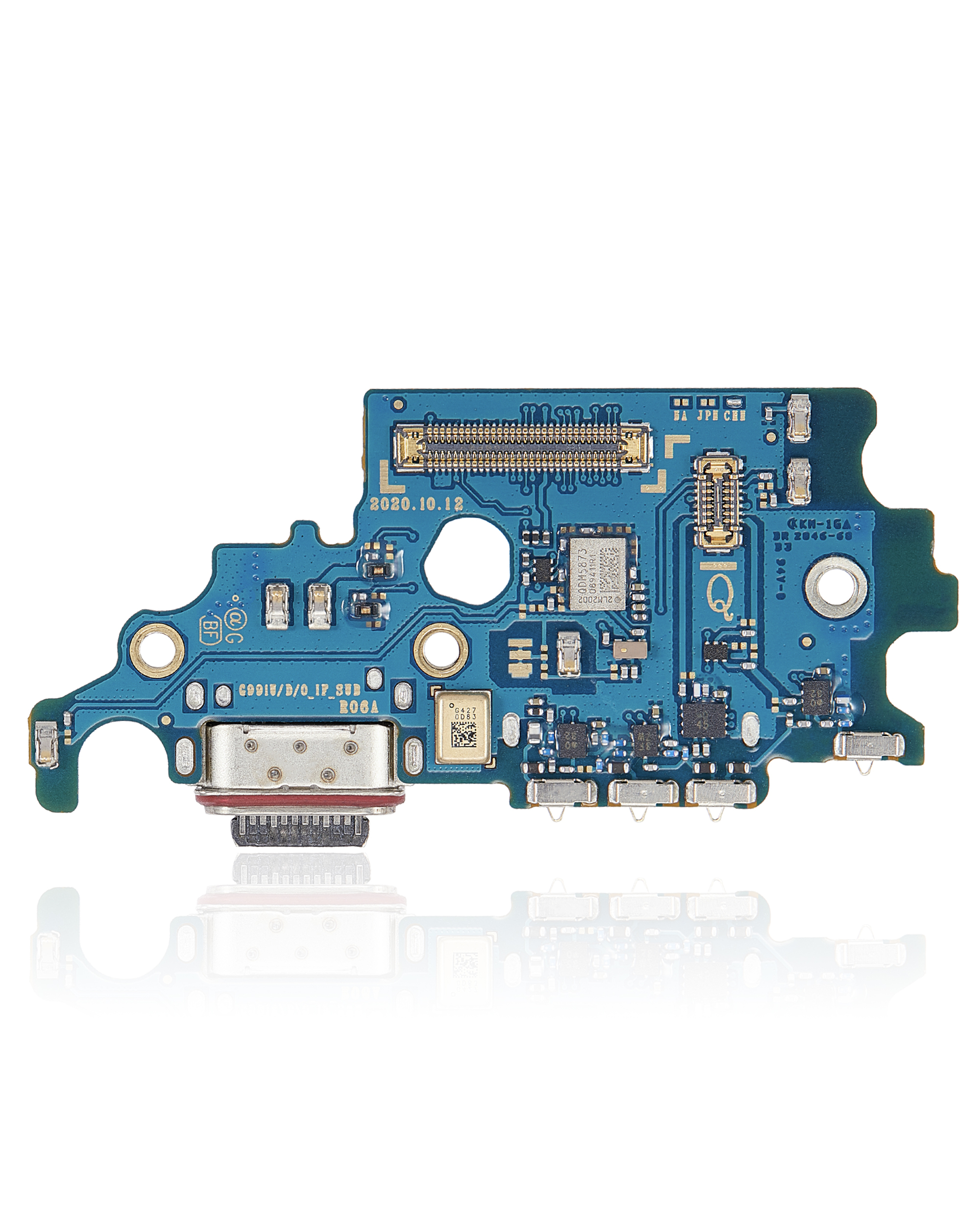 Placa de puerto de carga con lector de tarjetas SIM para Samsung Galaxy S21 5G (G9910) (versión asiática) (Premium)