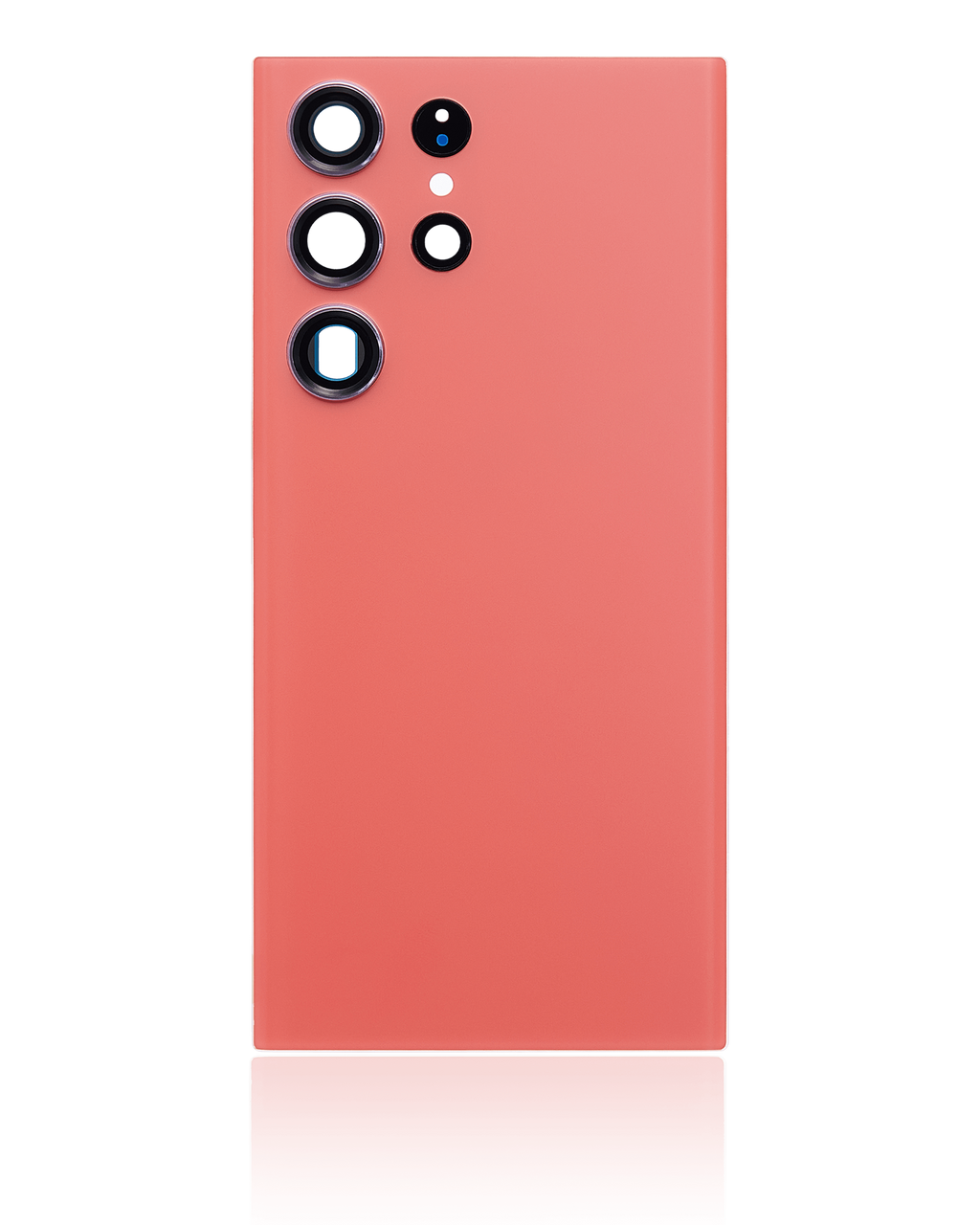 Tapa trasera de cristal con lente de cámara para Samsung Galaxy S23 Ultra 5G (sin logotipo) (Aftermarket Plus) (rojo)