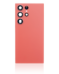Tapa trasera de cristal con lente de cámara para Samsung Galaxy S23 Ultra 5G (sin logotipo) (Aftermarket Plus) (rojo)