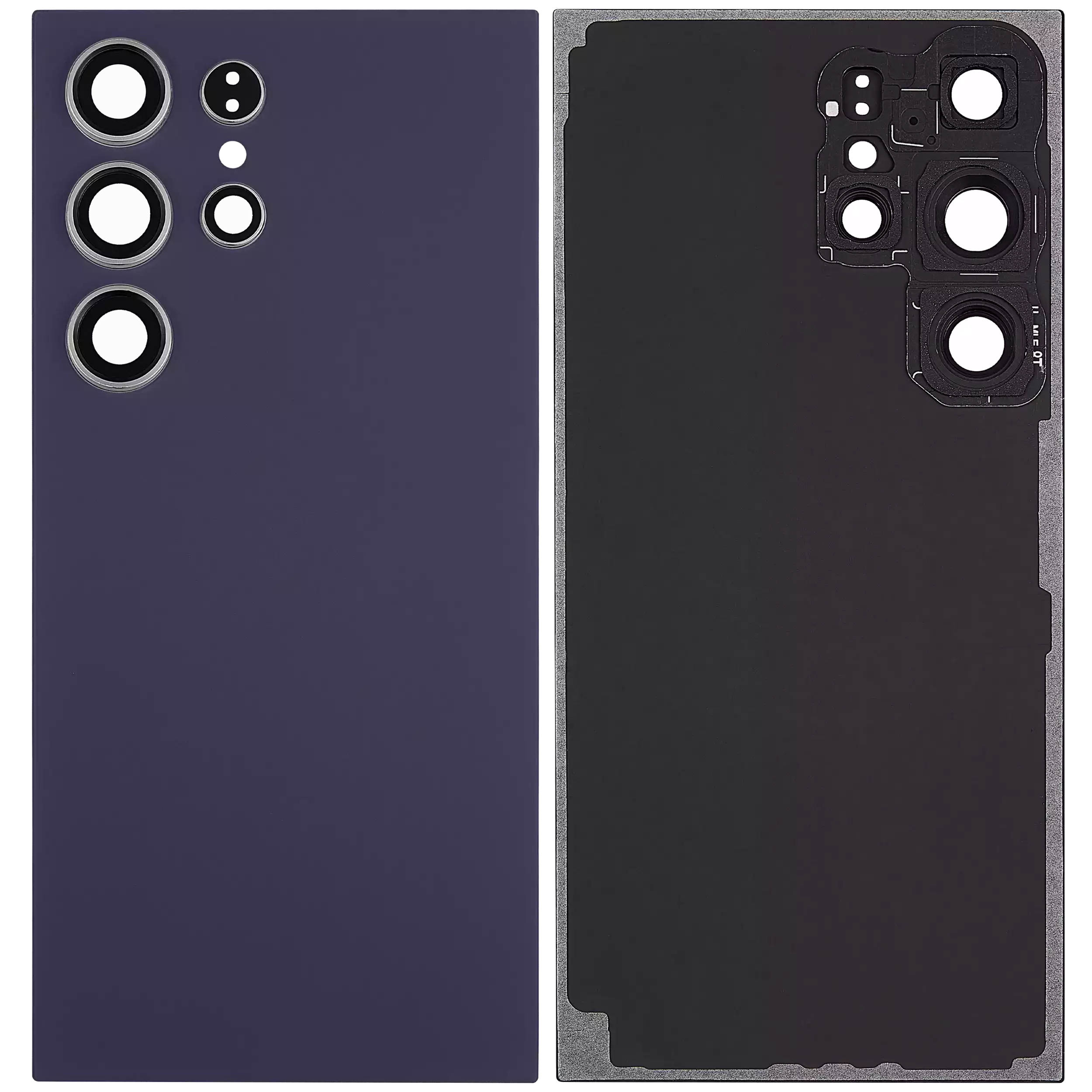 Tapa trasera de cristal con lente de cámara para Samsung Galaxy S24 Ultra 5G (sin logotipo) (Aftermarket Plus) (Titanium Violeta))