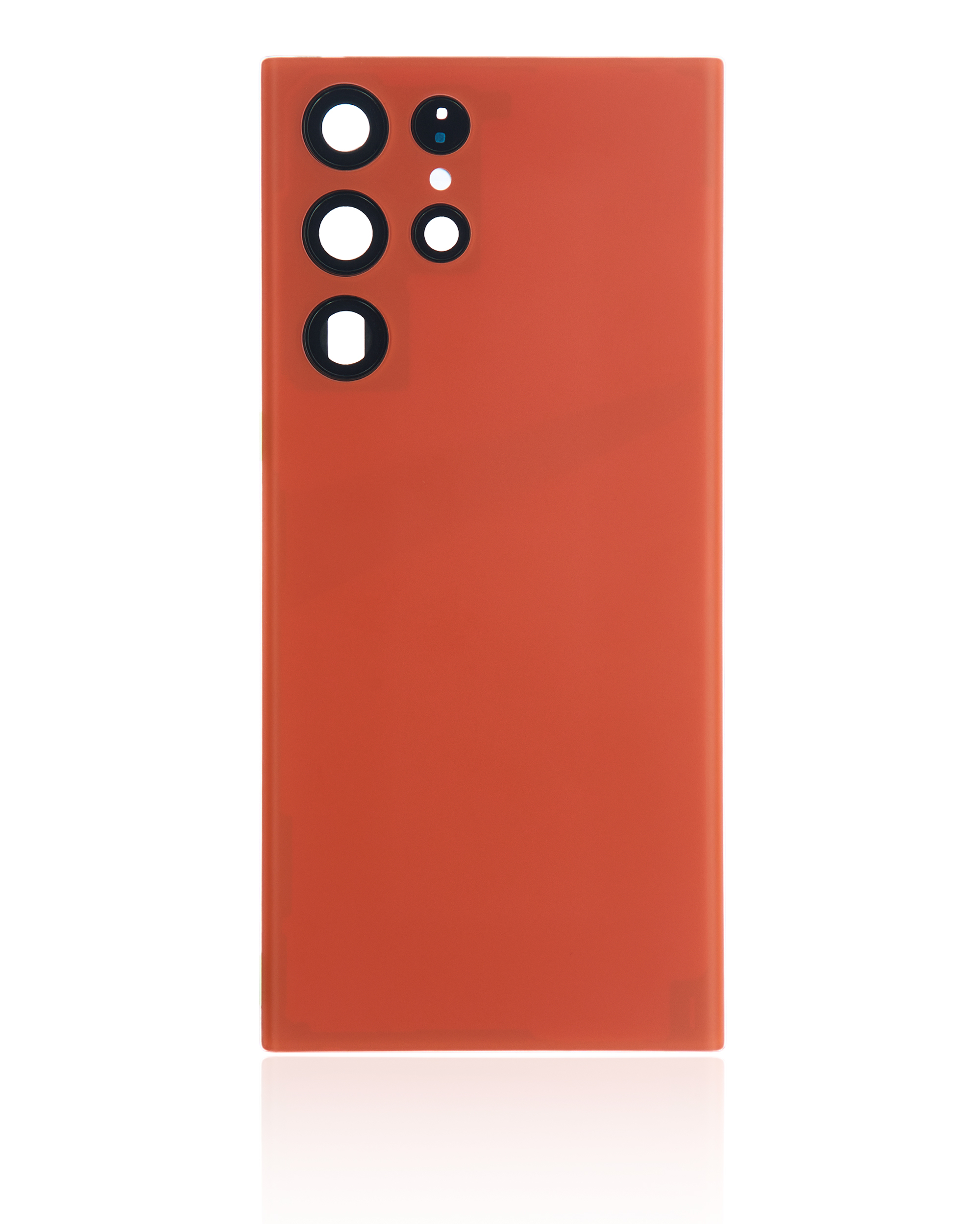 Tapa trasera de cristal con lente de cámara para Samsung Galaxy S22 Ultra 5G (sin logotipo) (Aftermarket Plus) (rojo)