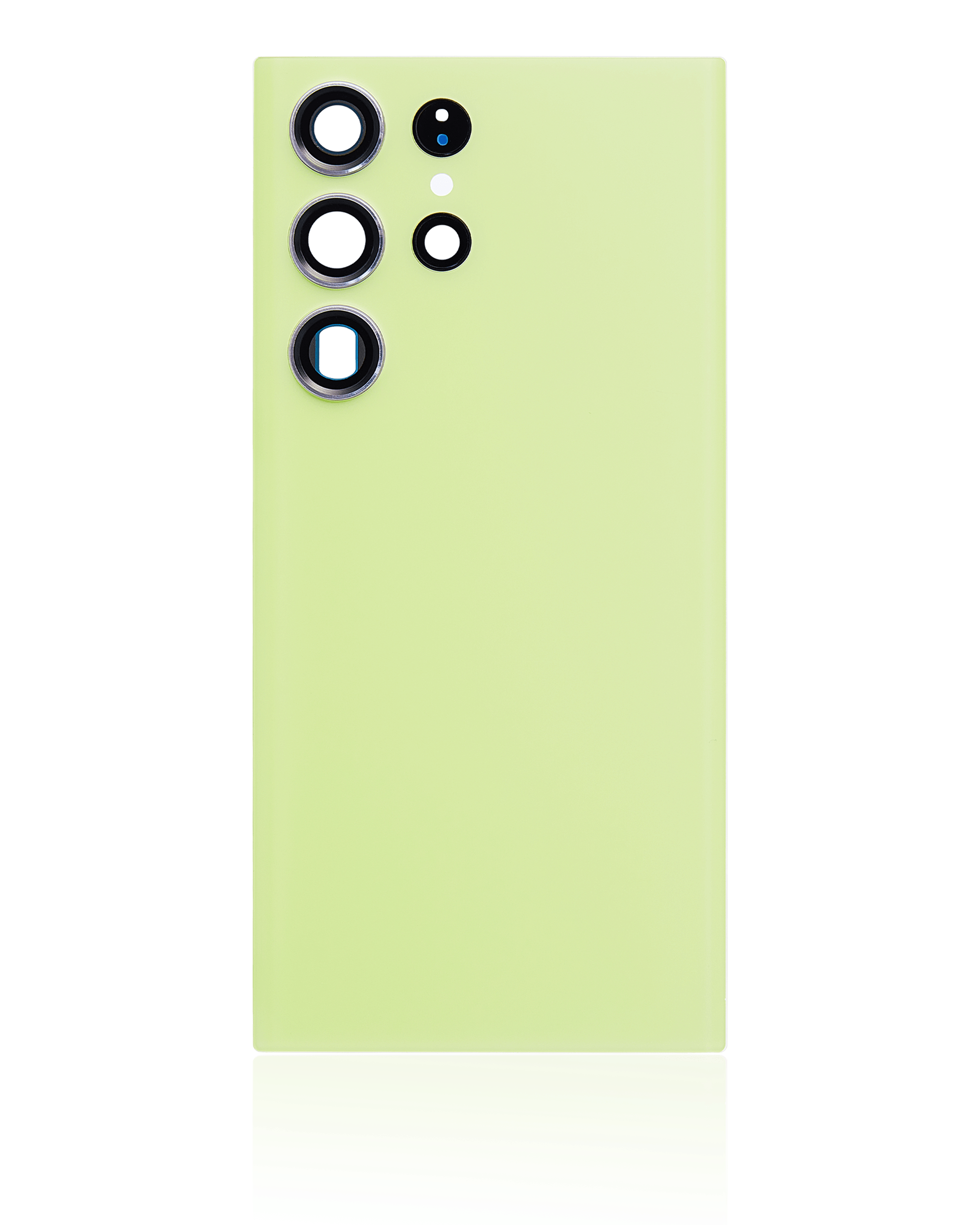 Tapa trasera de cristal con lente de cámara para Samsung Galaxy S23 Ultra 5G (sin logotipo) (Aftermarket Plus) (Verde Limon))