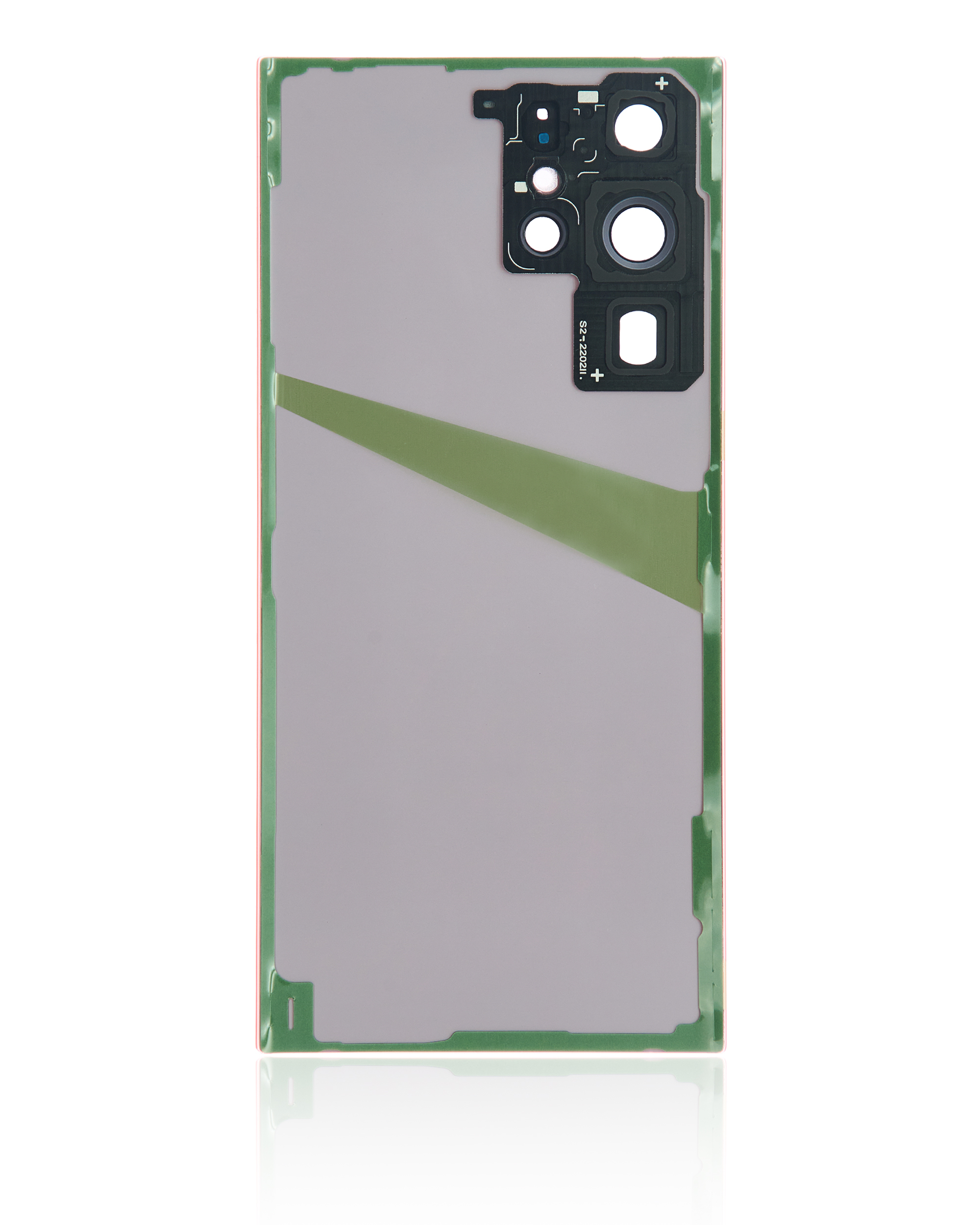 Tapa trasera de cristal con lente de cámara para Samsung Galaxy S22 Ultra 5G (sin logotipo) (Aftermarket Plus) (rojo)