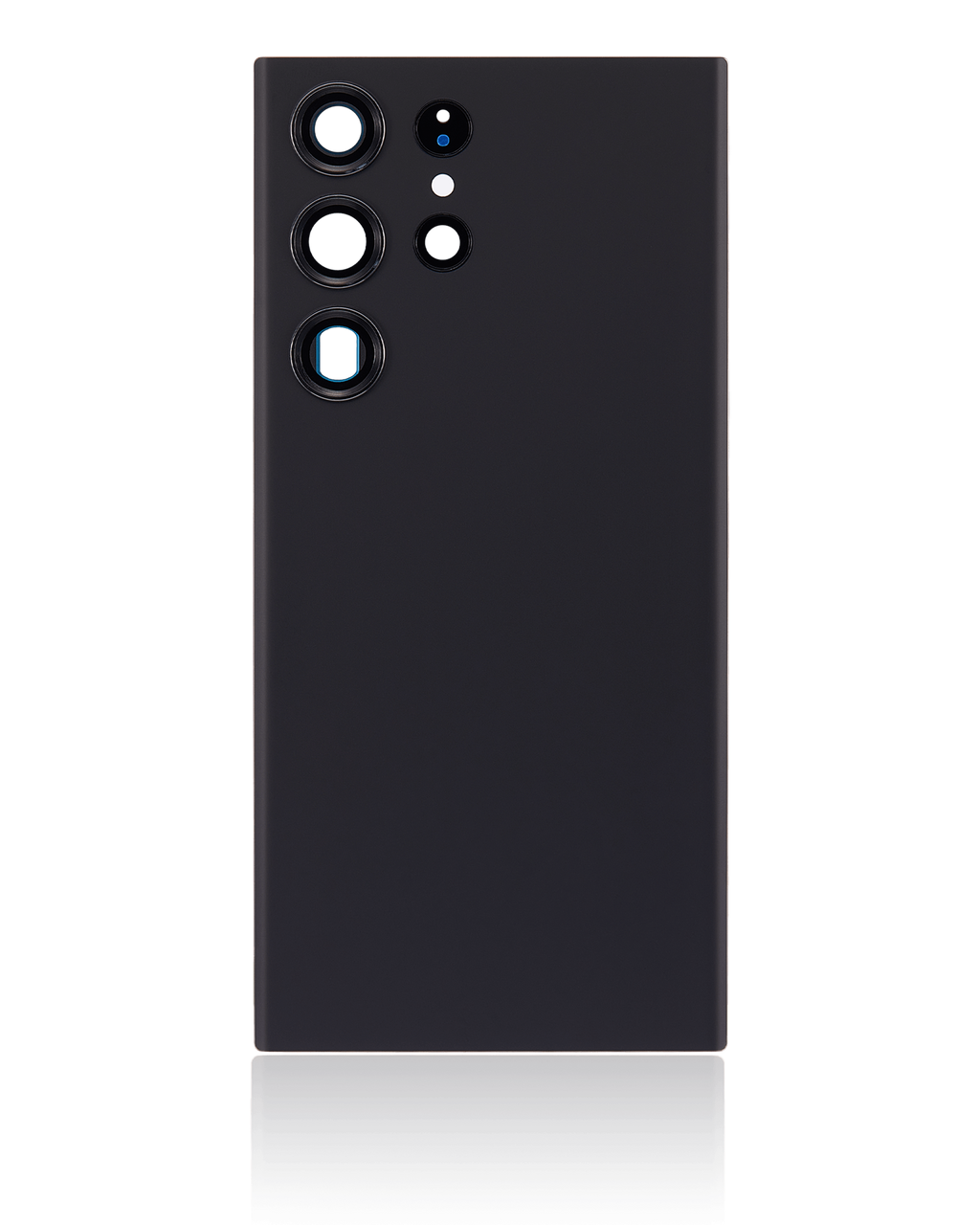 Tapa trasera de cristal con lente de cámara para Samsung Galaxy S23 Ultra 5G (sin logotipo) (Aftermarket Plus) (Negro)