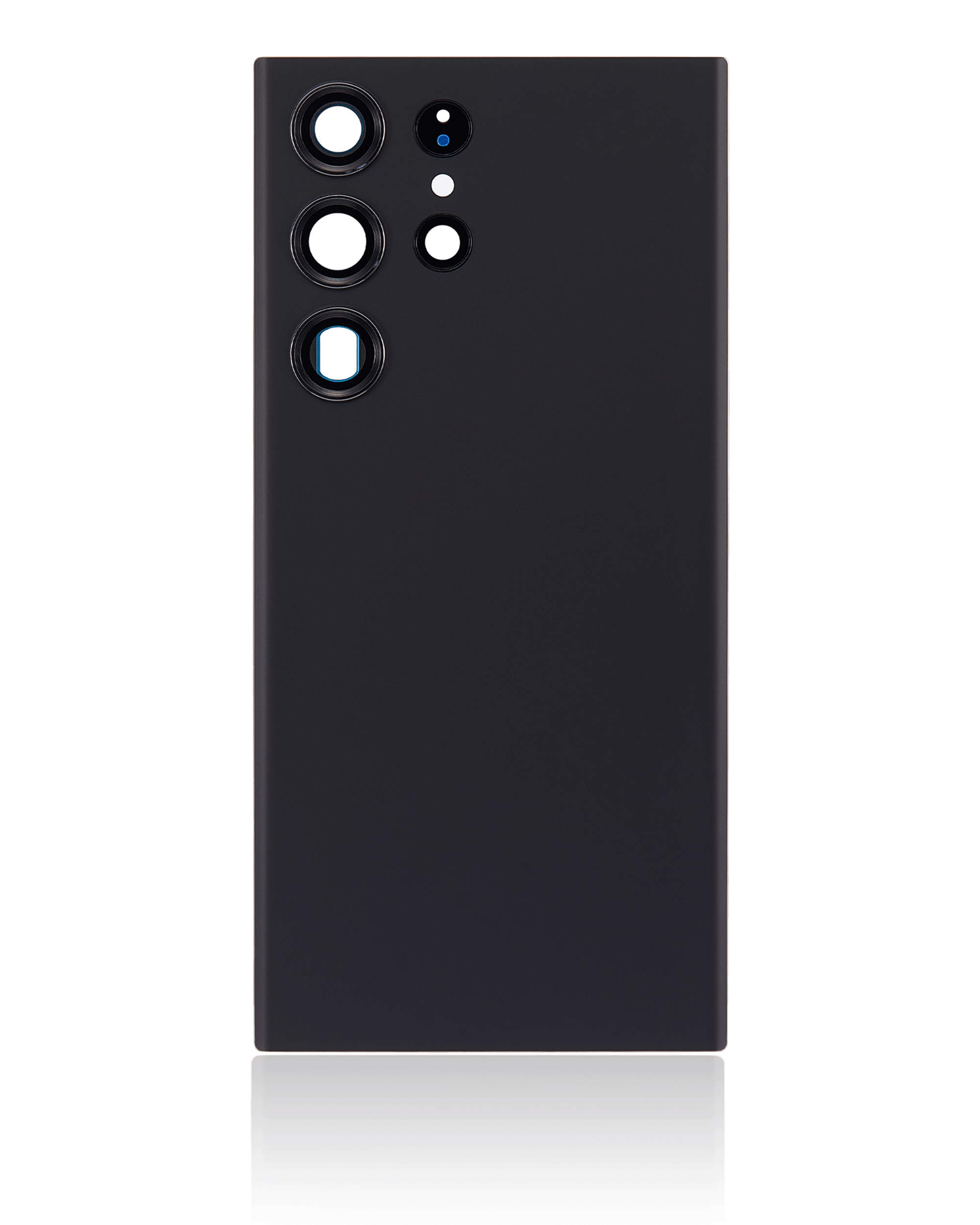 Tapa trasera de cristal con lente de cámara para Samsung Galaxy S23 Ultra 5G (sin logotipo) (Aftermarket Plus) (Negro)