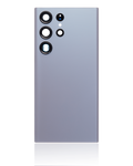 Tapa trasera de cristal con lente de cámara para Samsung Galaxy S23 Ultra 5G (sin logotipo) (Aftermarket Plus) (Gris Grafito)