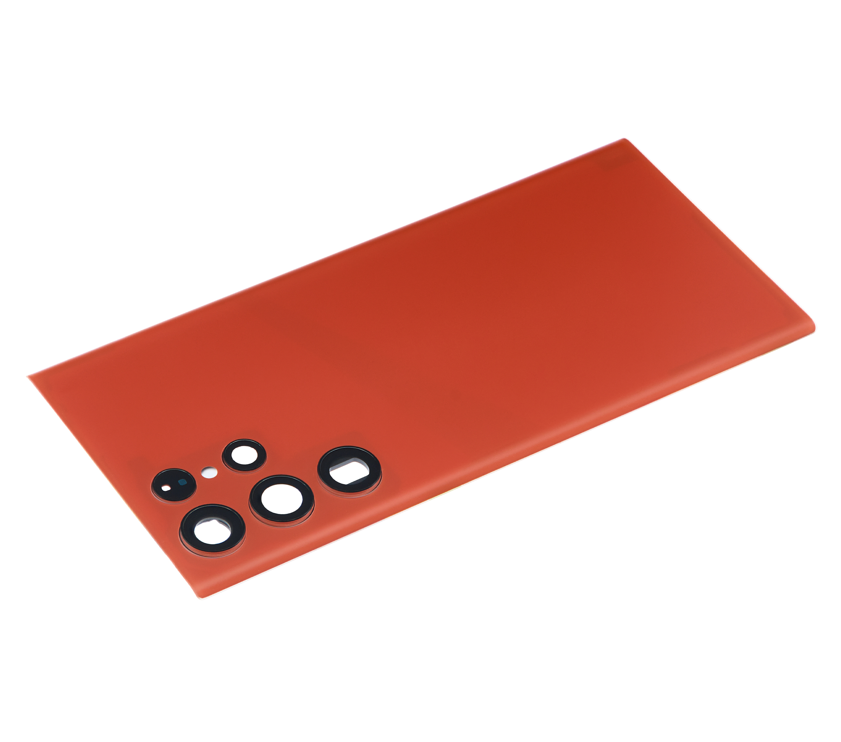 Tapa trasera de cristal con lente de cámara para Samsung Galaxy S22 Ultra 5G (sin logotipo) (Aftermarket Plus) (rojo)