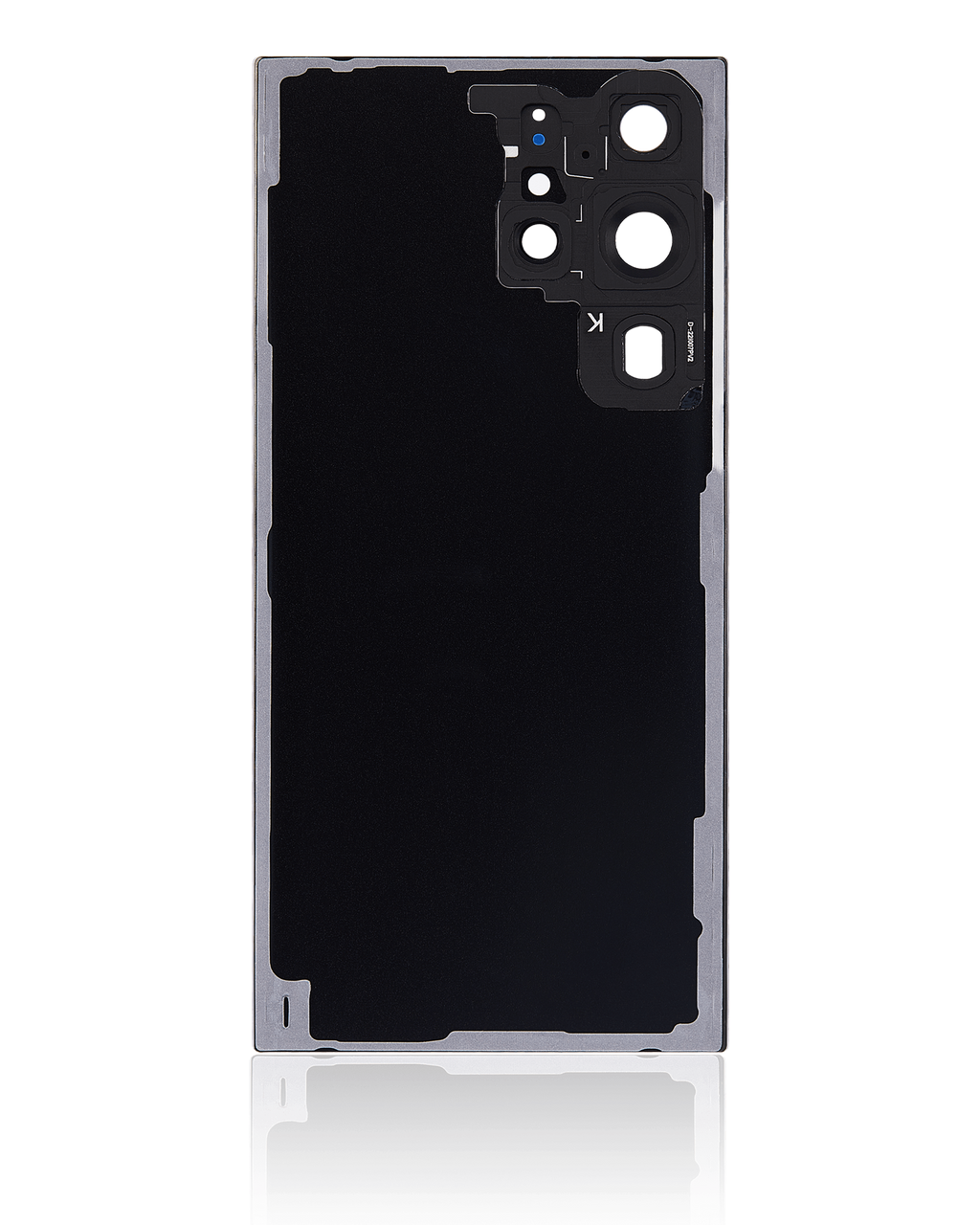 Tapa trasera de cristal con lente de cámara para Samsung Galaxy S23 Ultra 5G (sin logotipo) (Aftermarket Plus) (Negro)