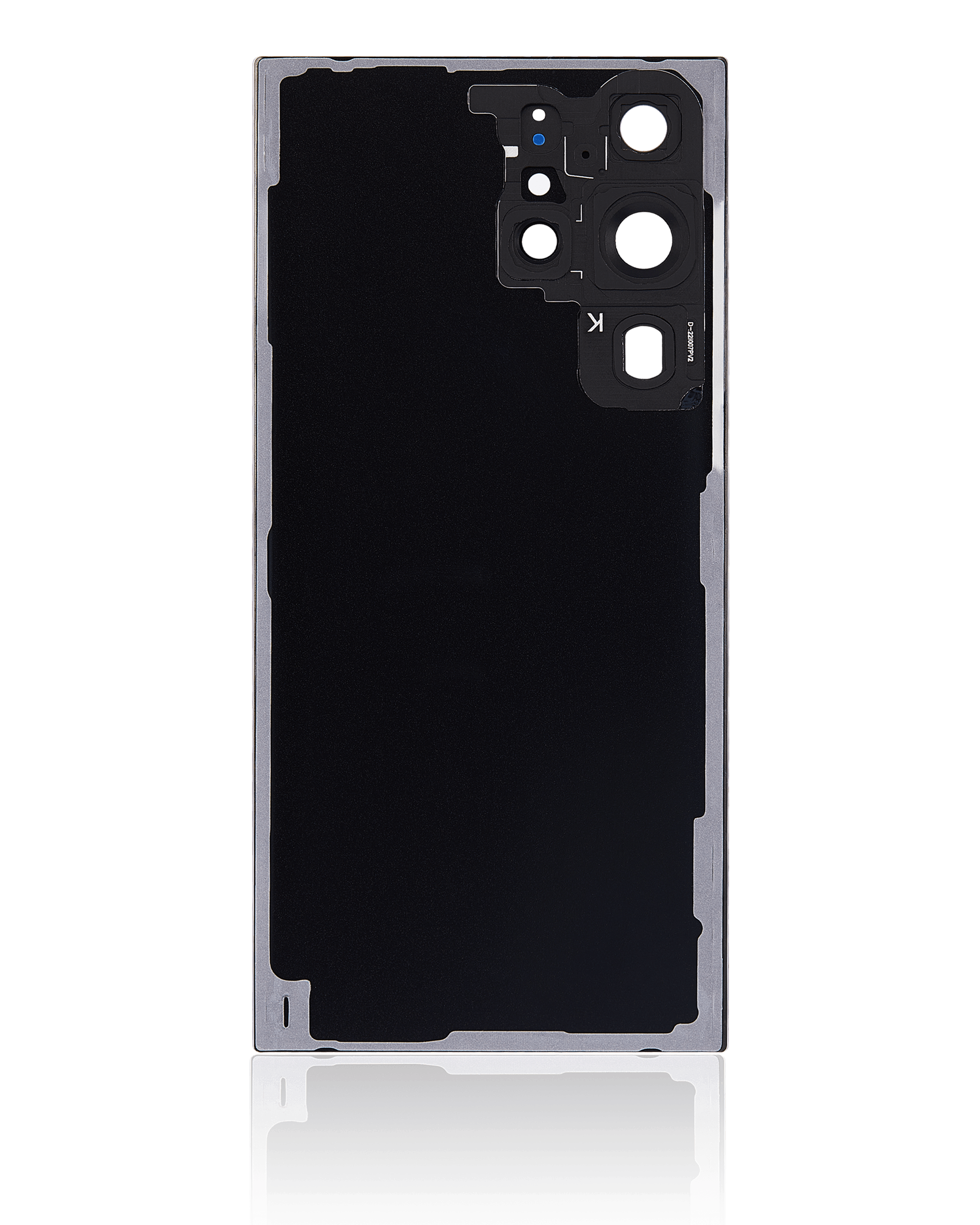 Tapa trasera de cristal con lente de cámara para Samsung Galaxy S23 Ultra 5G (sin logotipo) (Aftermarket Plus) (Negro)