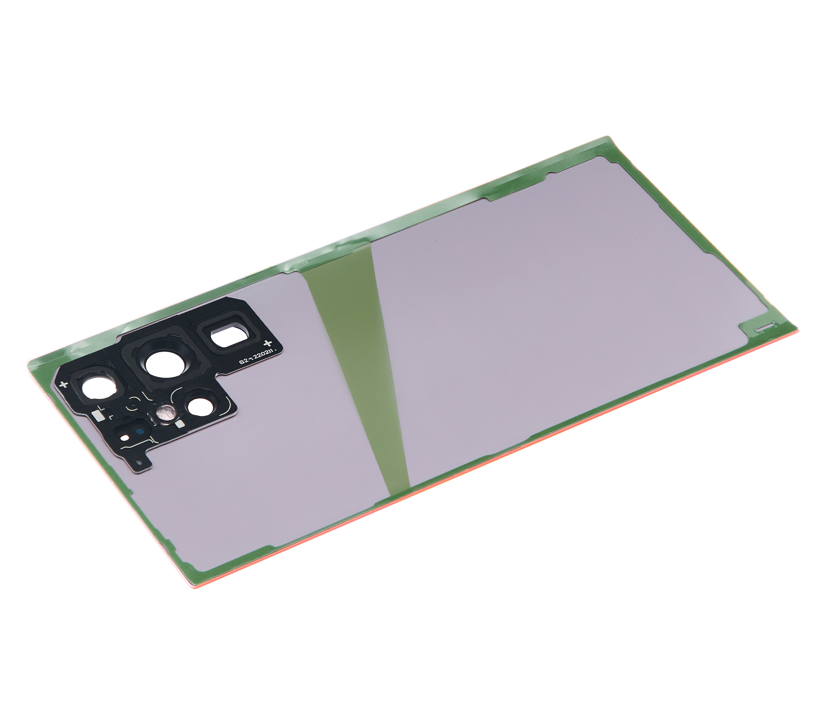 Tapa trasera de cristal con lente de cámara para Samsung Galaxy S22 Ultra 5G (sin logotipo) (Aftermarket Plus) (rojo)