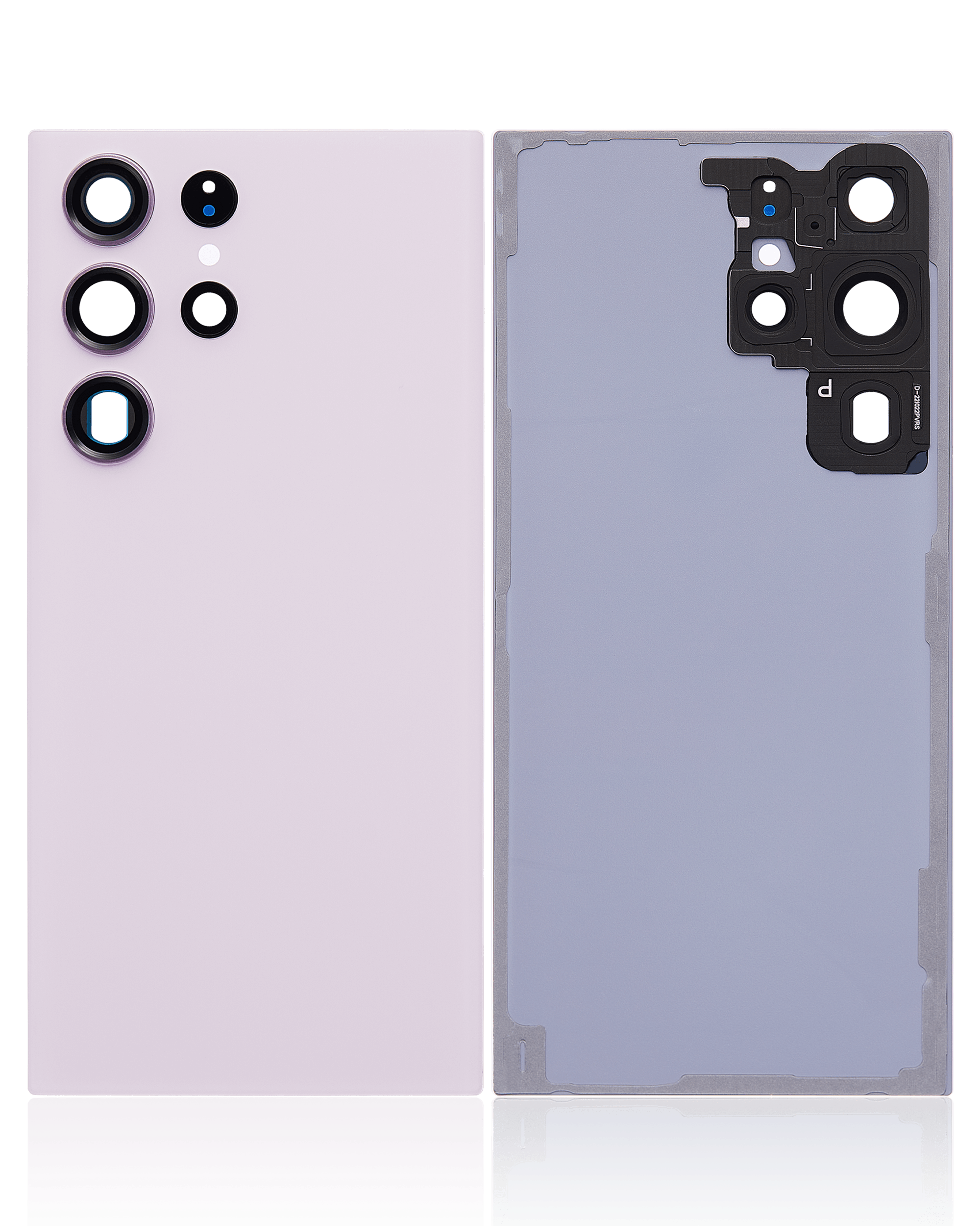 Tapa trasera de cristal con lente de cámara para Samsung Galaxy S23 Ultra 5G (sin logotipo) (Aftermarket Plus) (Lavanda)