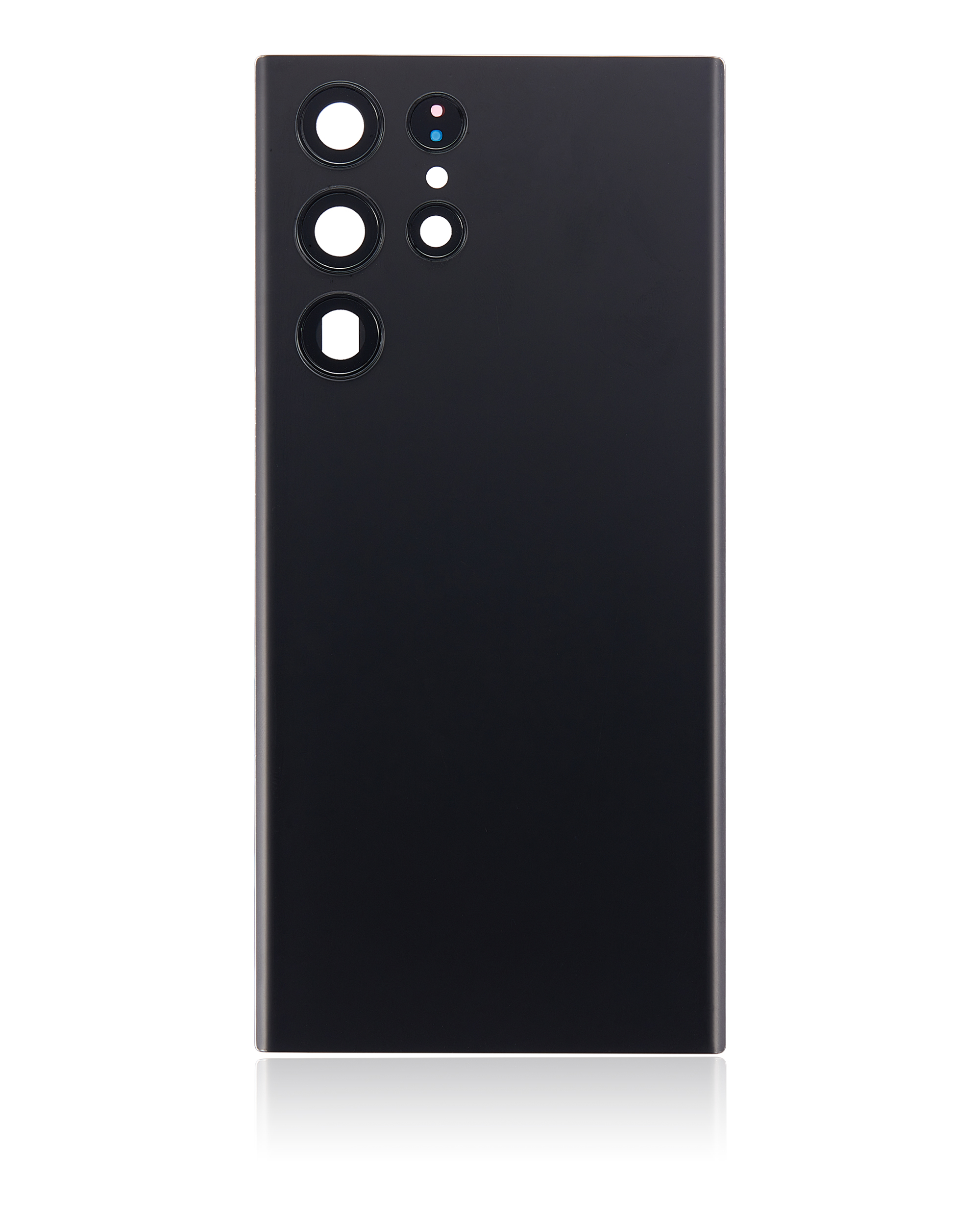 Tapa trasera de cristal con lente de cámara para Samsung Galaxy S22 Ultra 5G (sin logotipo) (Aftermarket Plus) (Negro)