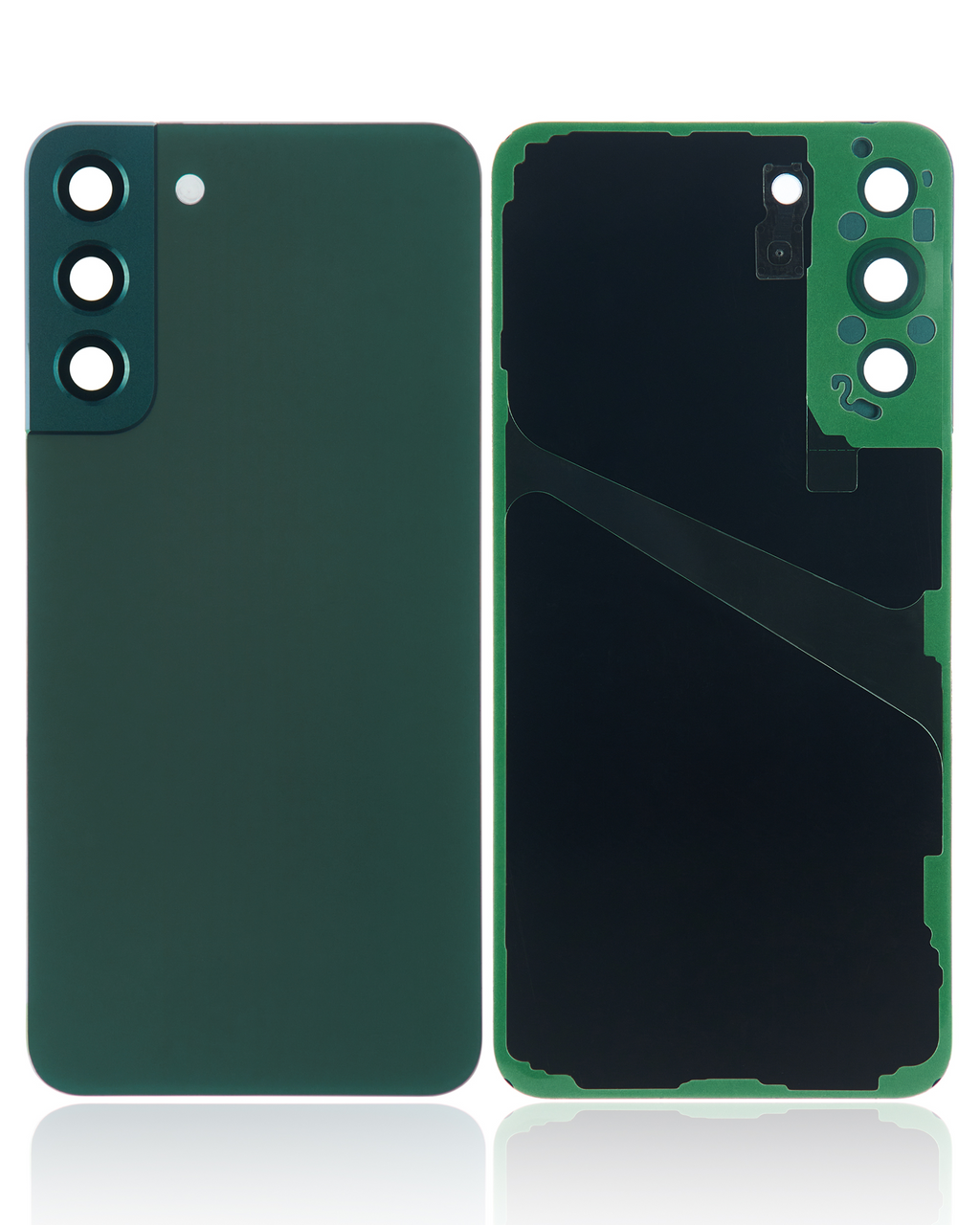 Tapa trasera de cristal con lente de cámara para Samsung Galaxy S22 Plus 5G (sin logotipo) (Aftermarket Plus) (verde)