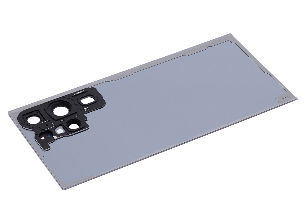 Tapa trasera de cristal con lente de cámara para Samsung Galaxy S23 Ultra 5G (sin logotipo) (Aftermarket Plus) (Gris Grafito)