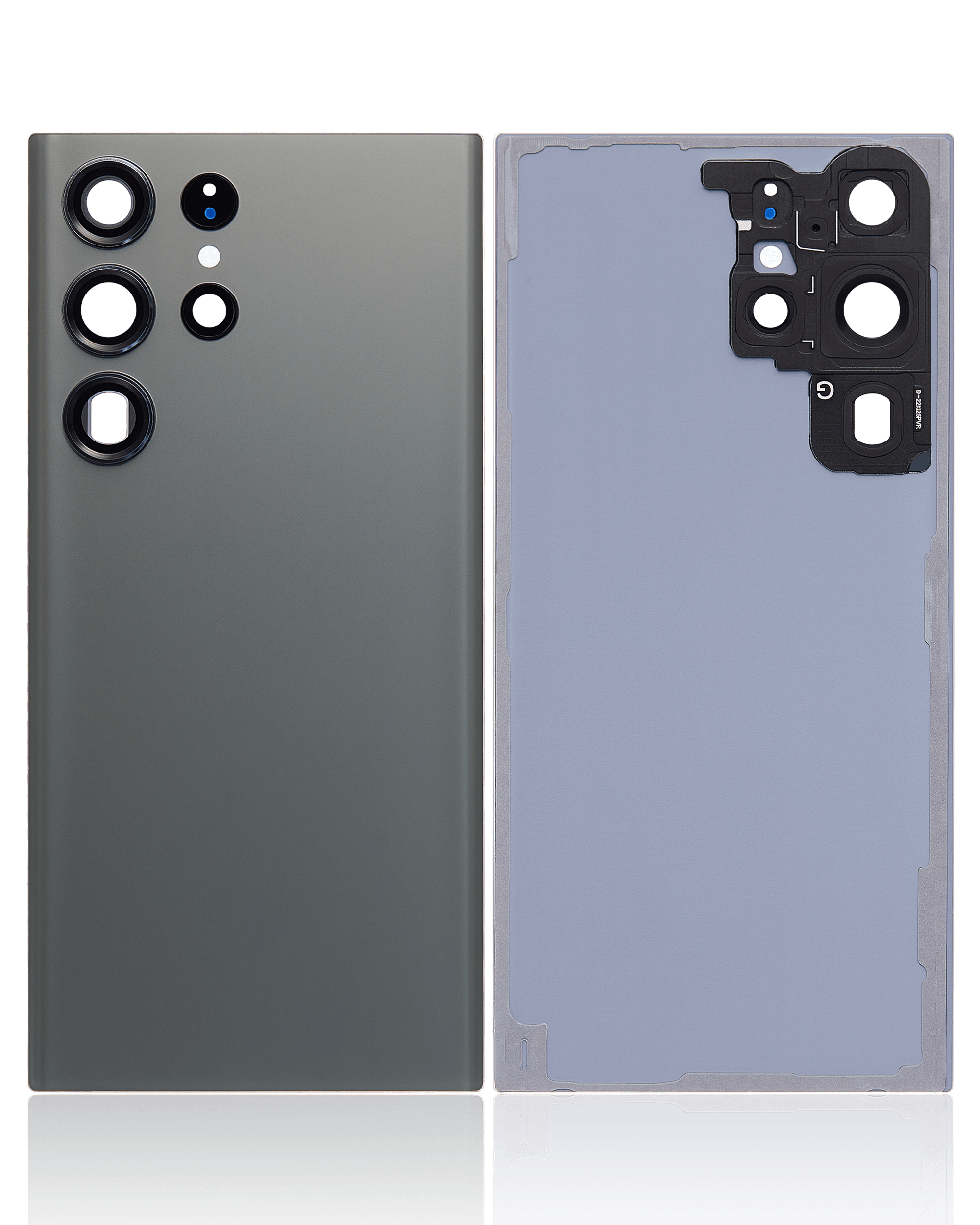 Tapa trasera de cristal con lente de cámara para Samsung Galaxy S23 Ultra 5G (sin logotipo) (Aftermarket Plus) (verde)