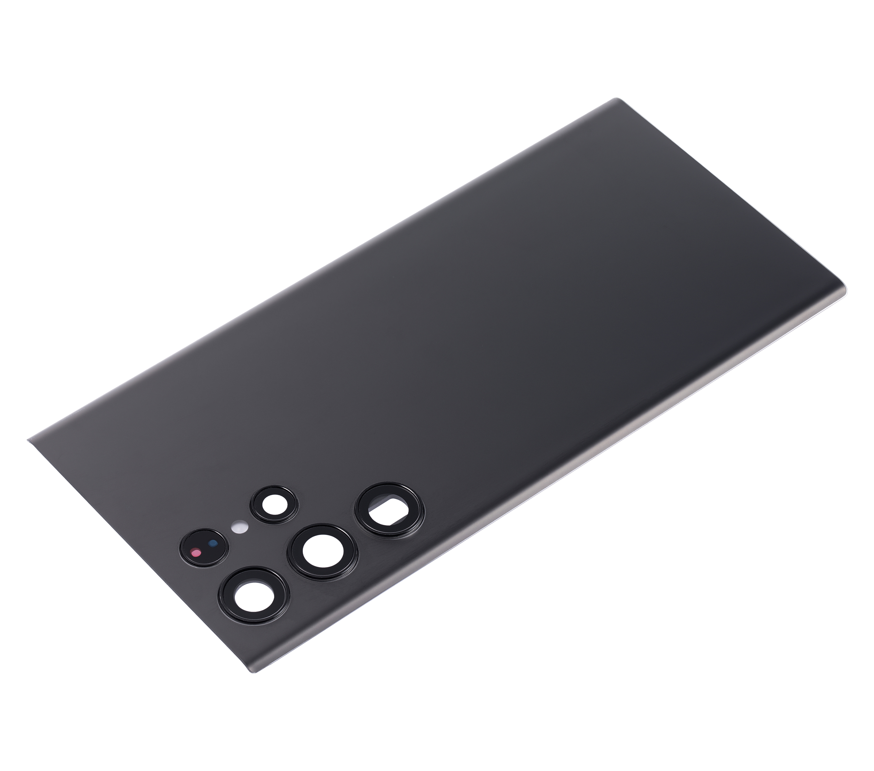 Tapa trasera de cristal con lente de cámara para Samsung Galaxy S22 Ultra 5G (sin logotipo) (Aftermarket Plus) (Negro)