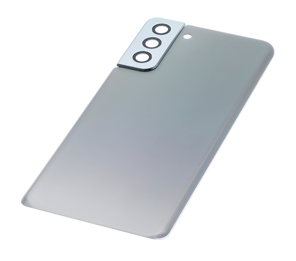 Tapa trasera de cristal con lente de cámara para Samsung Galaxy S21 Plus (sin logotipo) (Aftermarket Plus) (Plata)