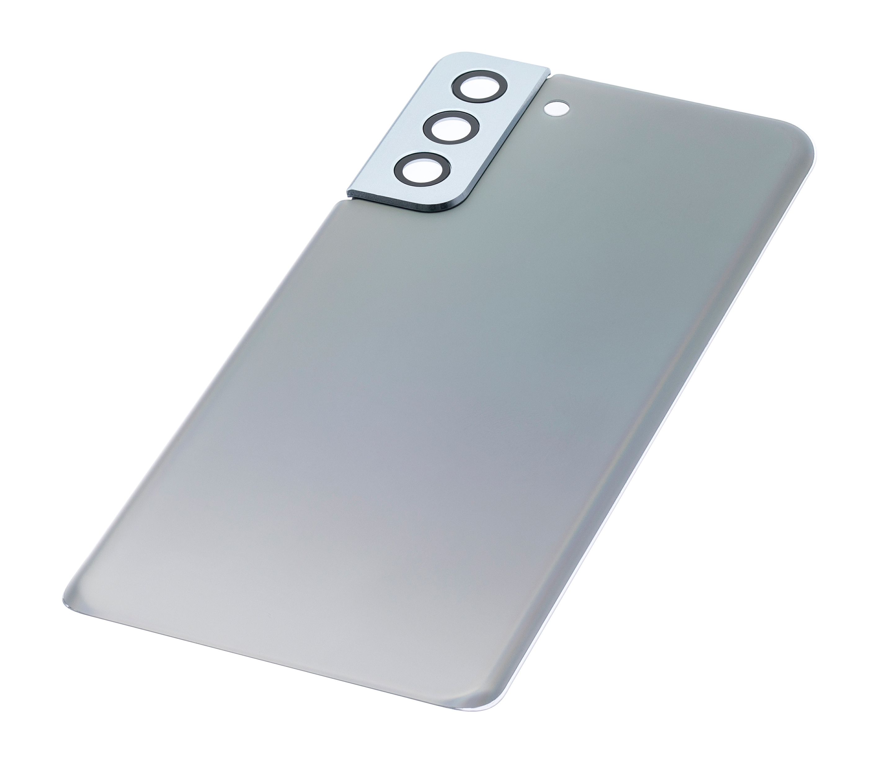 Tapa trasera de cristal con lente de cámara para Samsung Galaxy S21 Plus (sin logotipo) (Aftermarket Plus) (Plata)
