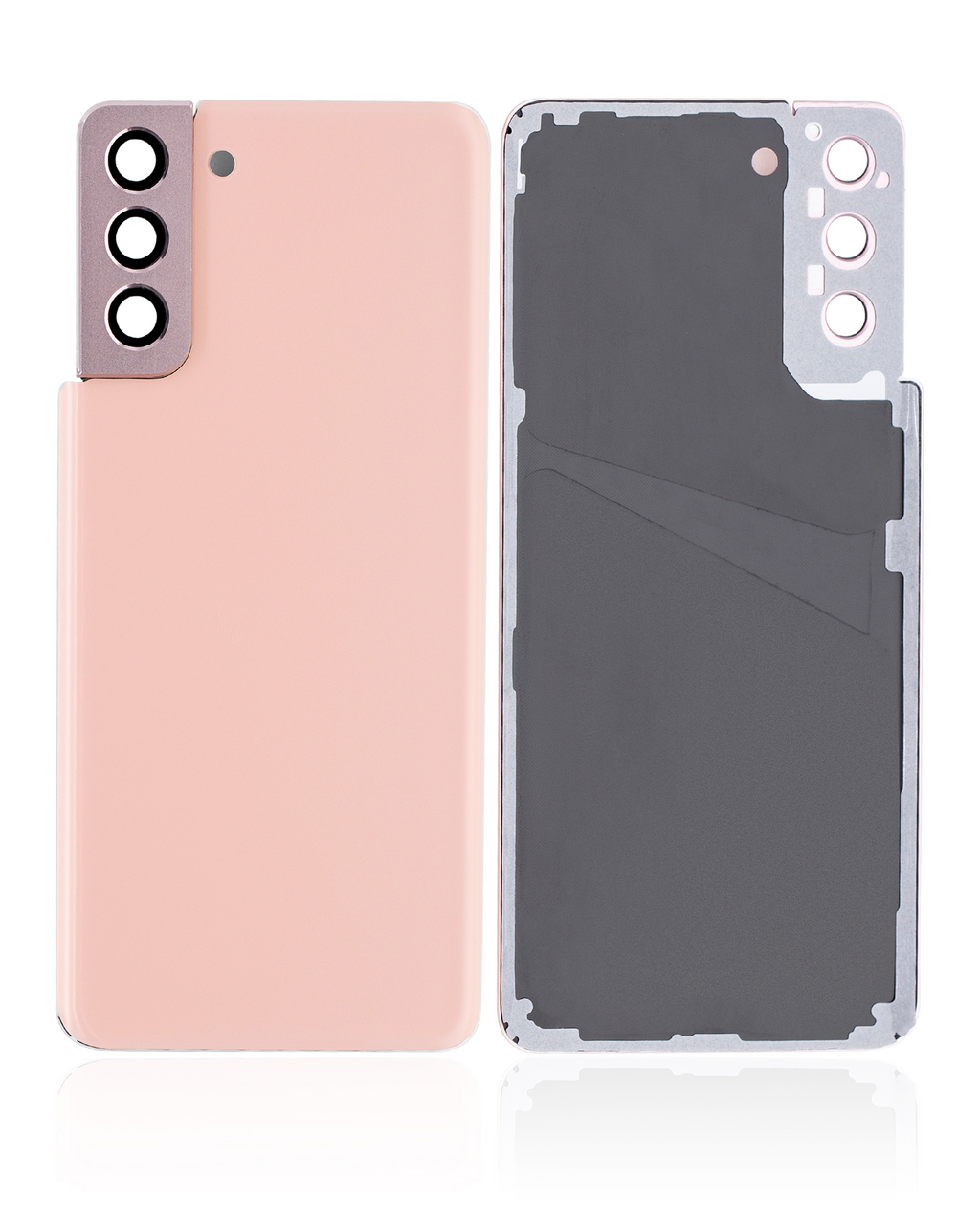 Tapa trasera de cristal con lente de cámara para Samsung Galaxy S21 Plus (sin logotipo) (Aftermarket Plus) (rosa)