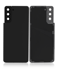 Tapa trasera de cristal con lente de cámara para Samsung Galaxy S21 Plus (sin logotipo) (Aftermarket Plus) (Negro)