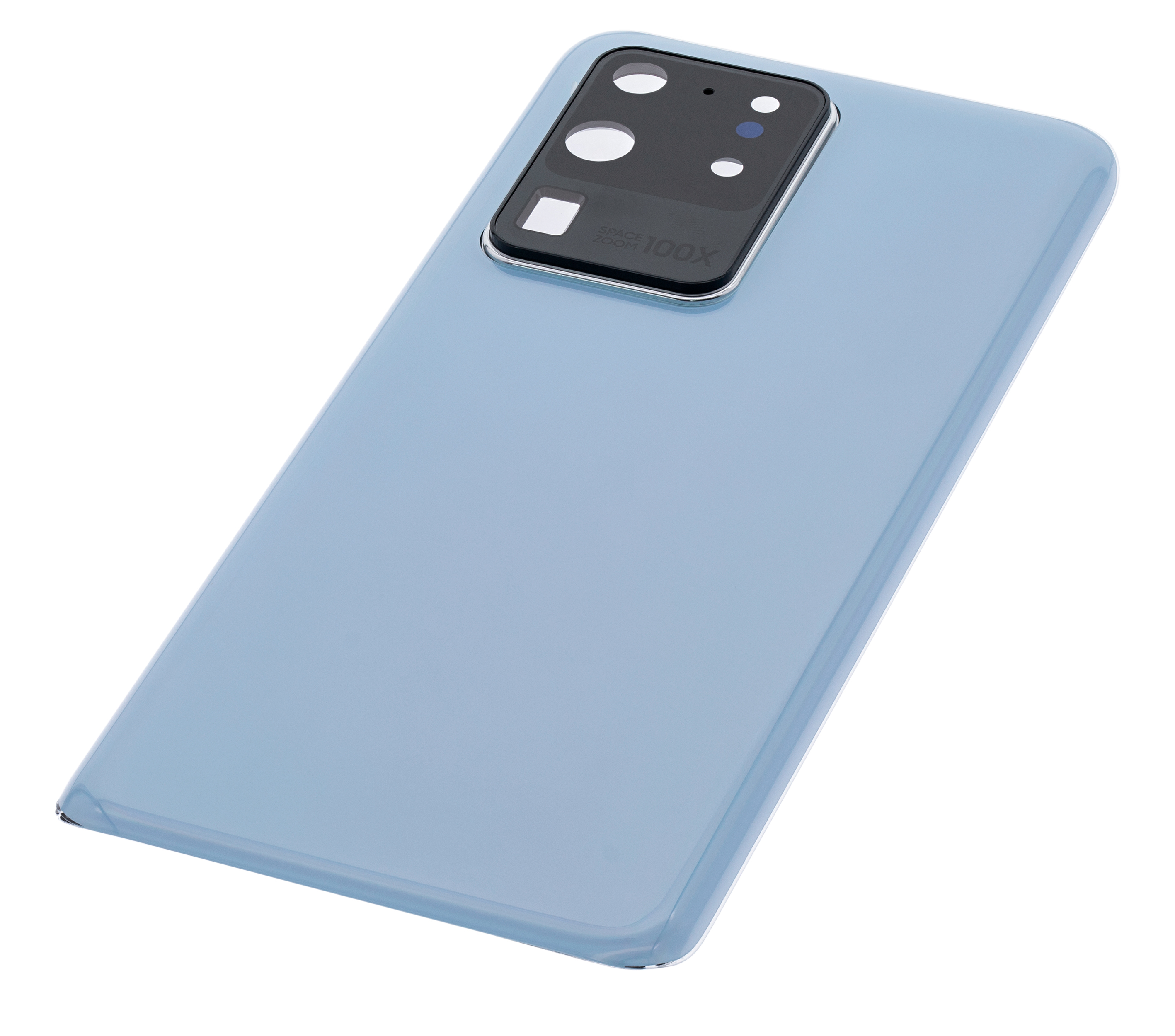 Tapa trasera de cristal con lente de cámara para Samsung Galaxy S20 Ultra 5G (sin logotipo) (Aftermarket Plus) (azul)