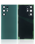 Tapa trasera de cristal con lente de cámara para Samsung Galaxy S22 Ultra 5G (sin logotipo) (Aftermarket Plus) (verde)