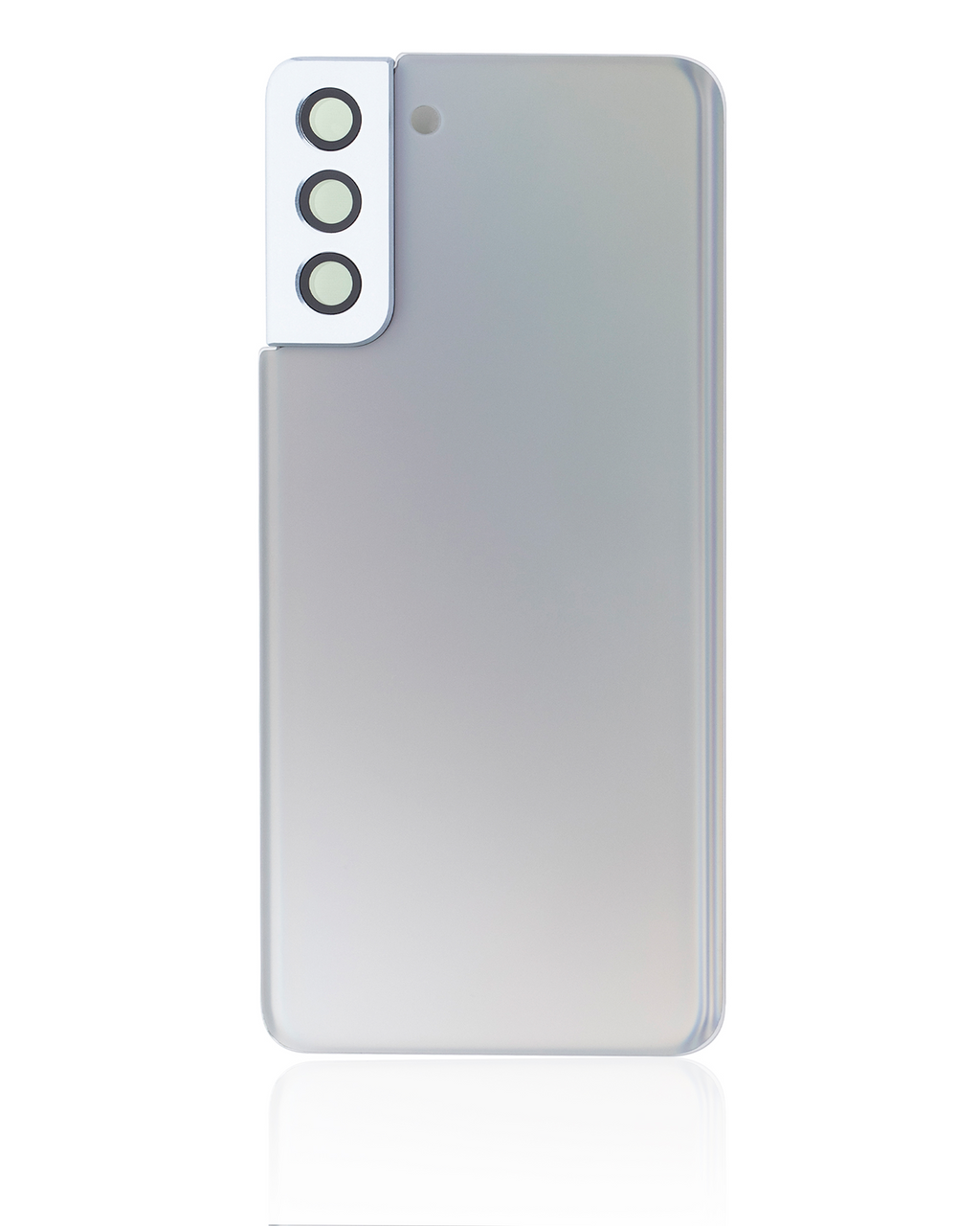 Tapa trasera de cristal con lente de cámara para Samsung Galaxy S21 Plus (sin logotipo) (Aftermarket Plus) (Plata)