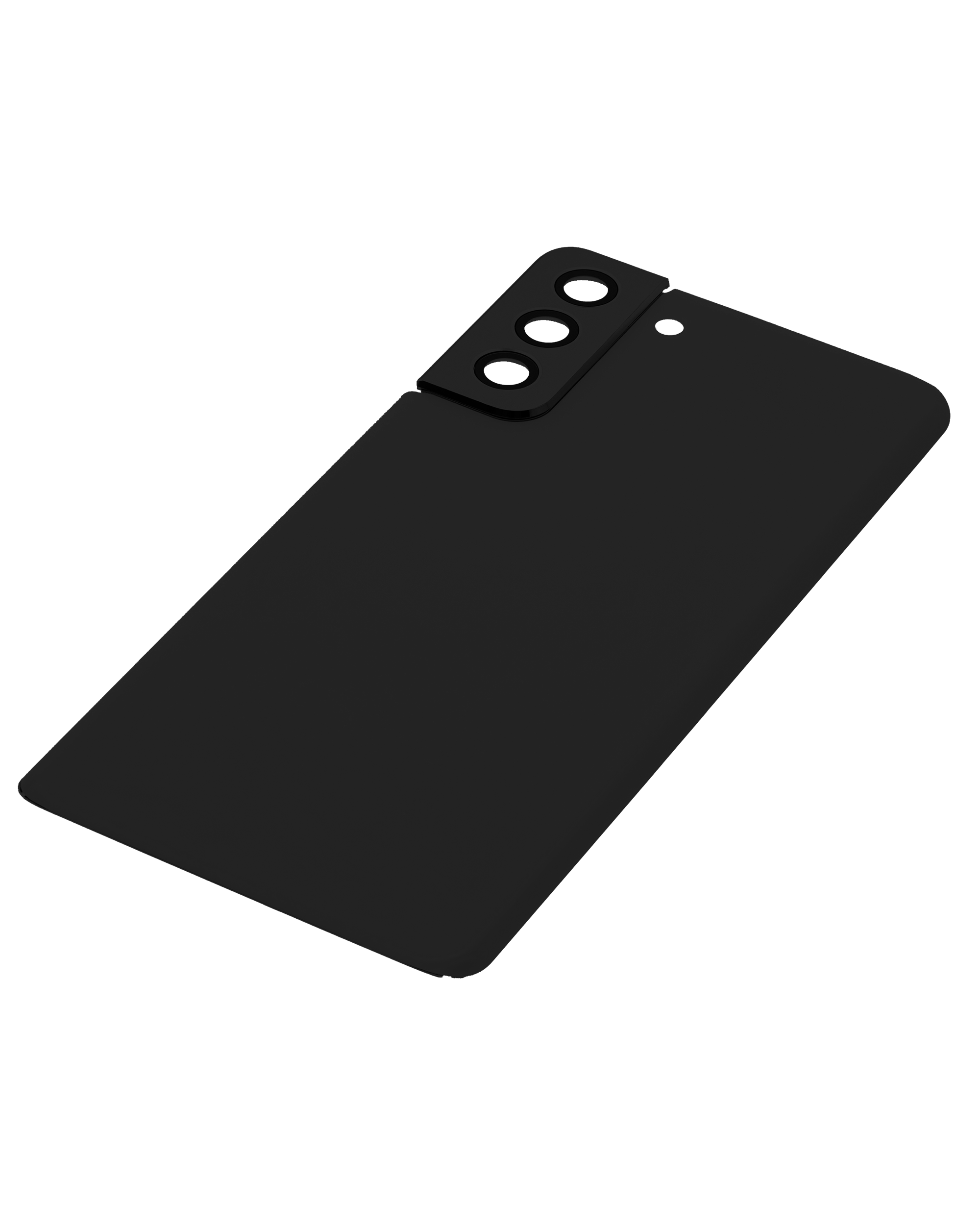 Tapa trasera de cristal con lente de cámara para Samsung Galaxy S21 Plus (sin logotipo) (Aftermarket Plus) (Negro)