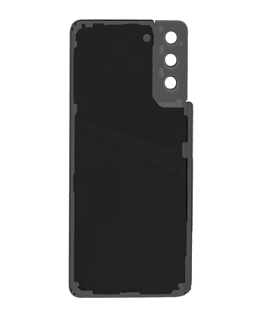 Tapa trasera de cristal con lente de cámara para Samsung Galaxy S21 Plus (sin logotipo) (Aftermarket Plus) (Negro)