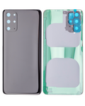 Tapa trasera de cristal con lente de cámara para Samsung Galaxy S20 Plus 5G (sin logotipo) (Aftermarket Plus) (Negro)