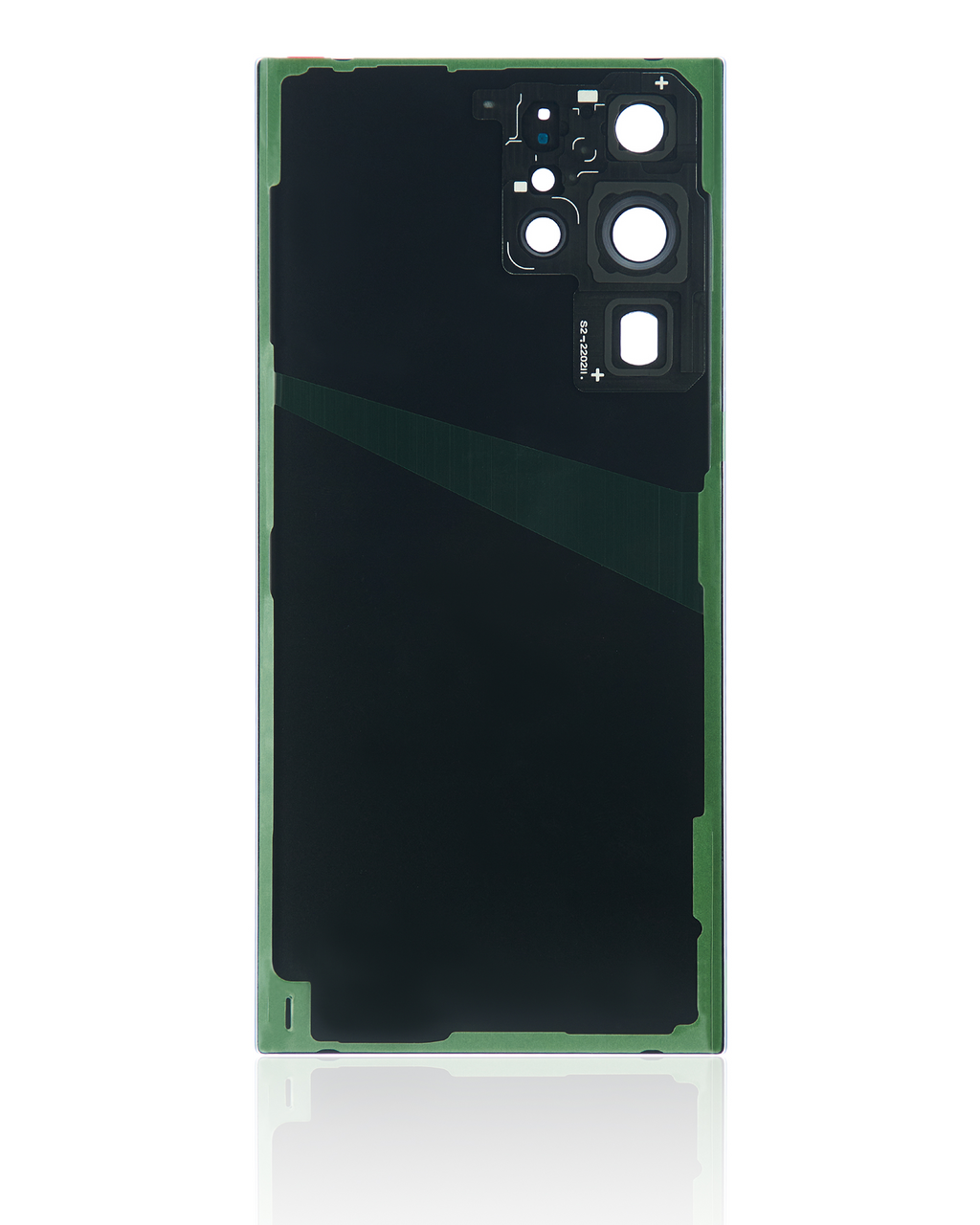 Tapa trasera de cristal con lente de cámara para Samsung Galaxy S22 Ultra 5G (sin logotipo) (Aftermarket Plus) (verde)