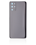 Tapa trasera de cristal con lente de cámara para Samsung Galaxy S20 Ultra 5G (sin logotipo) (Aftermarket Plus) (Negro)