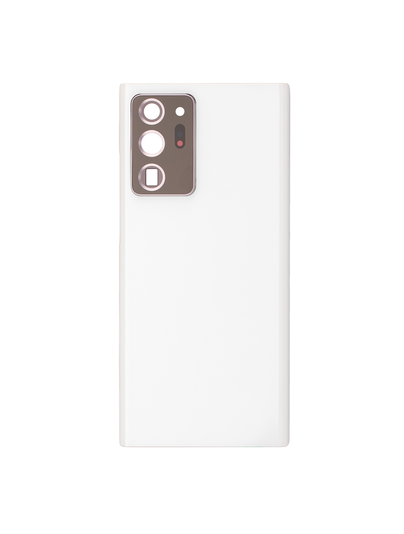 Tapa trasera de cristal con lente de cámara para Samsung Galaxy Note 20 Ultra (sin logotipo) (Aftermarket Plus) (Blanco)