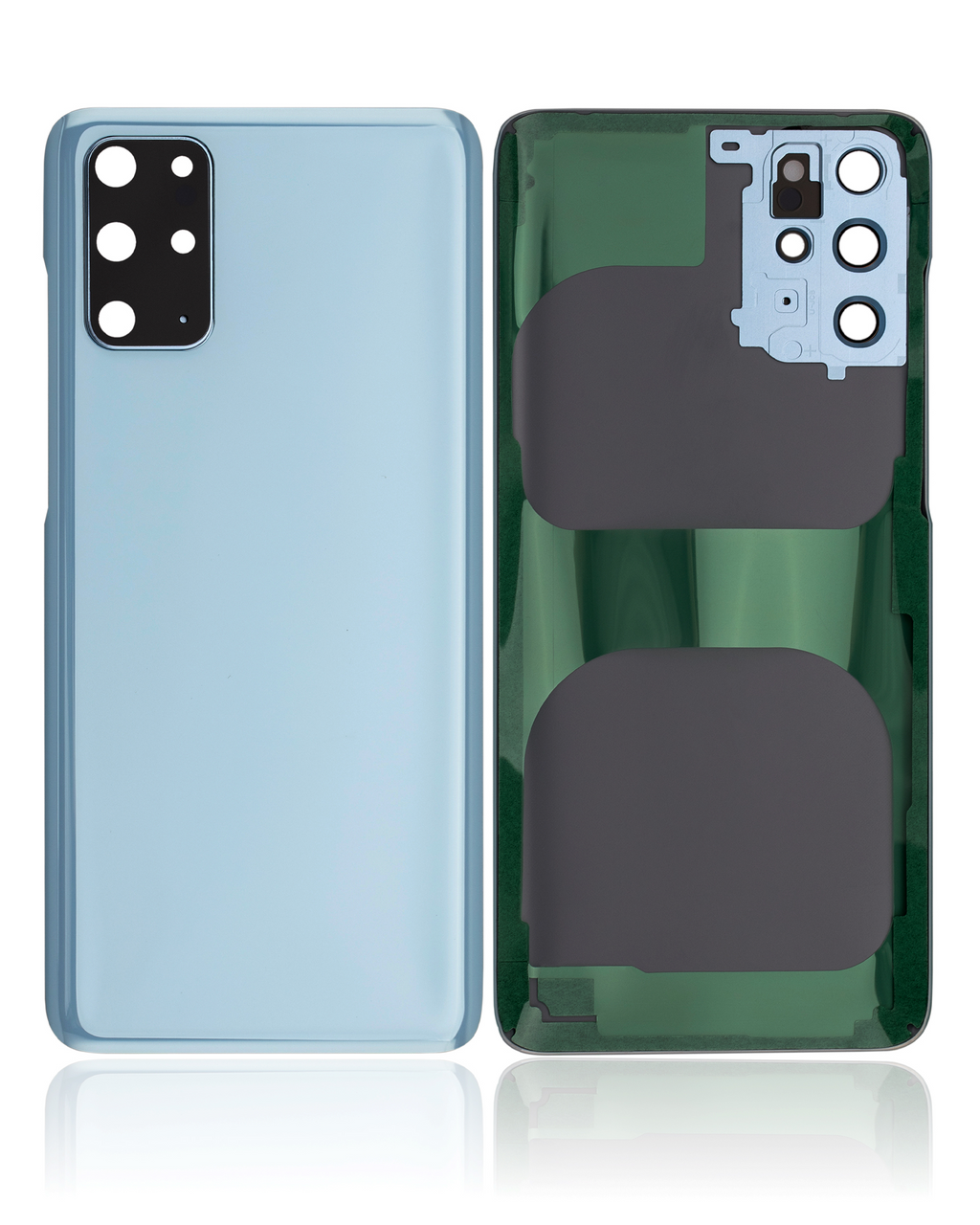 Tapa trasera de cristal con lente de cámara para Samsung Galaxy S20 Plus 5G (sin logotipo) (Aftermarket Plus) (azul)