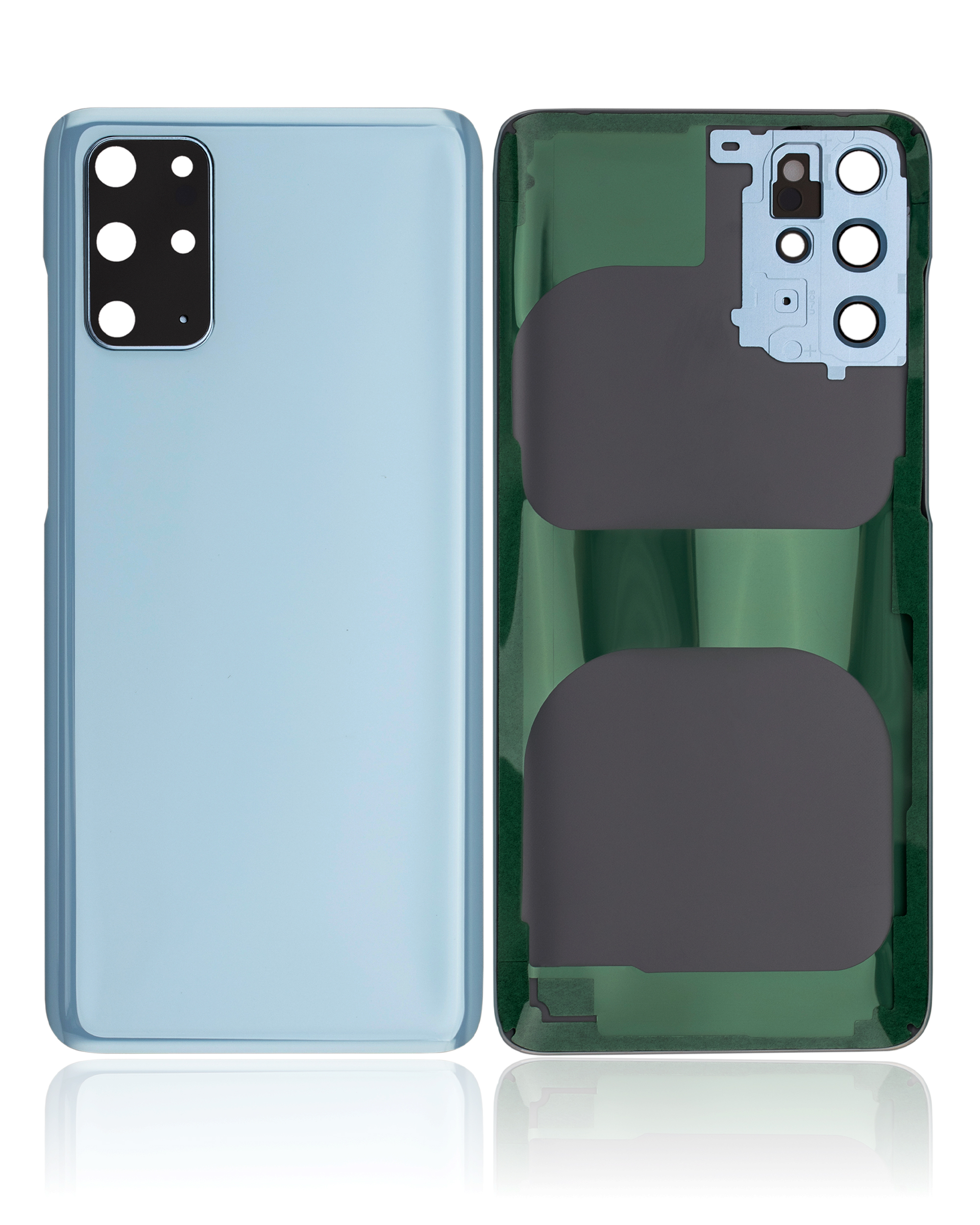 Tapa trasera de cristal con lente de cámara para Samsung Galaxy S20 Plus 5G (sin logotipo) (Aftermarket Plus) (azul)