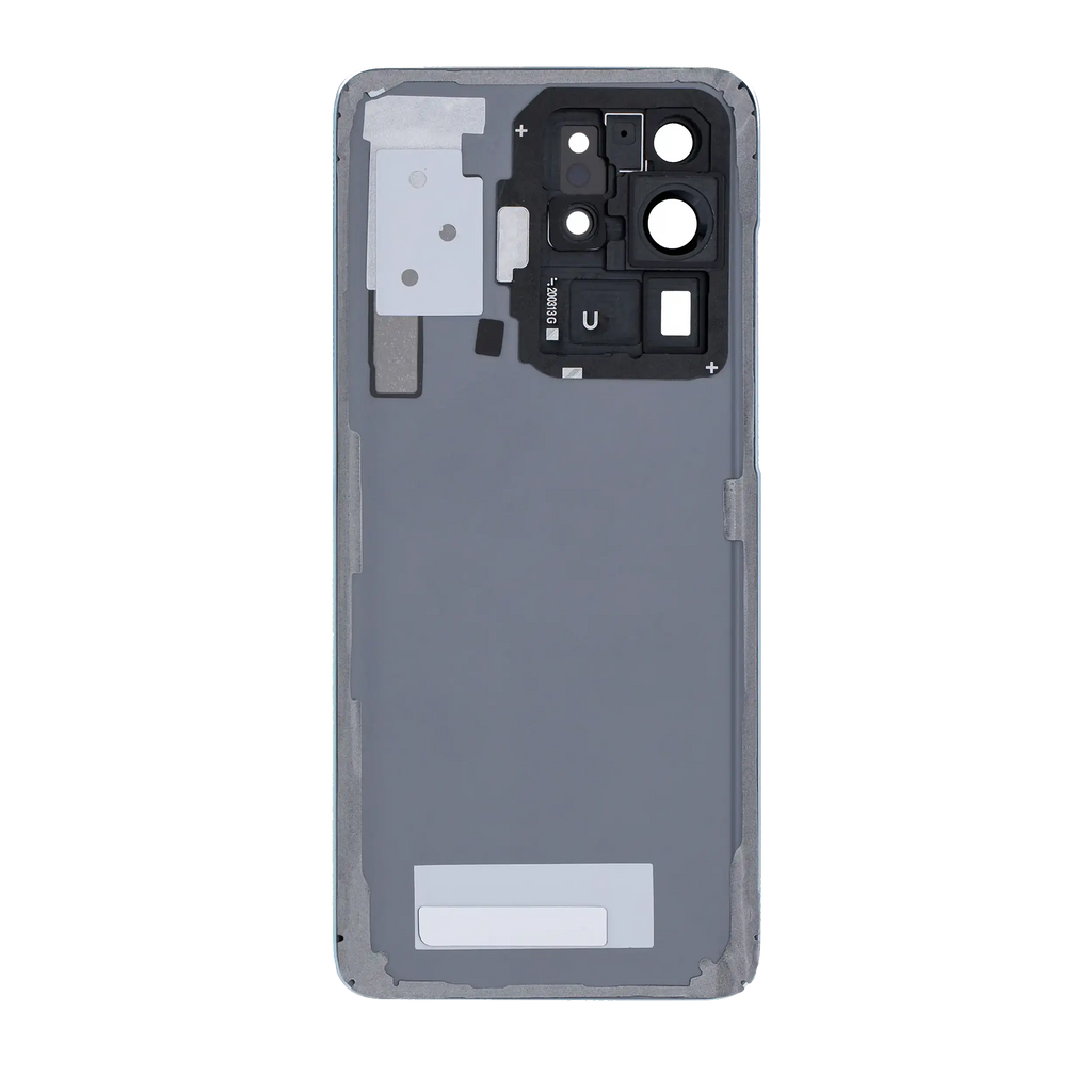 Tapa trasera de cristal con lente de cámara para Samsung Galaxy S20 Ultra 5G (sin logotipo) (Aftermarket Plus) (azul)