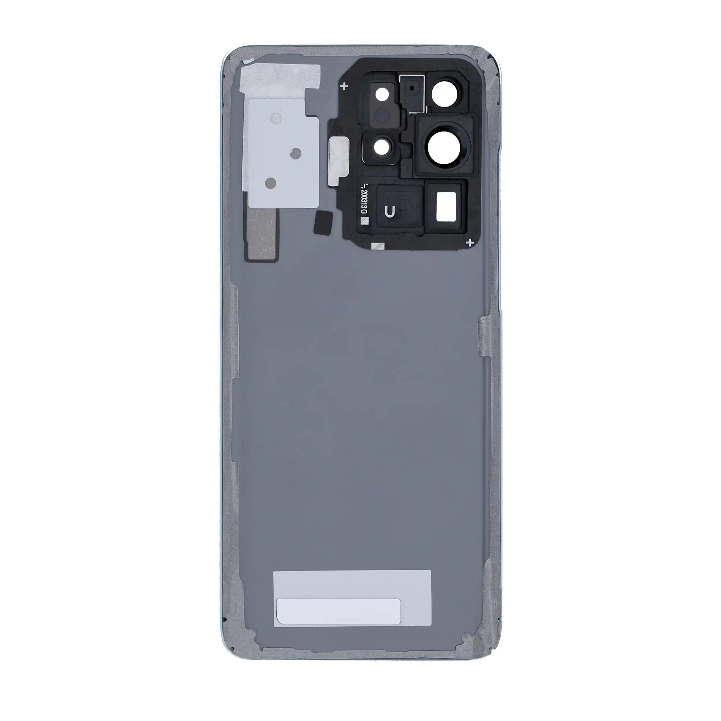 Tapa trasera de cristal con lente de cámara para Samsung Galaxy S20 Ultra 5G (sin logotipo) (Aftermarket Plus) (azul)