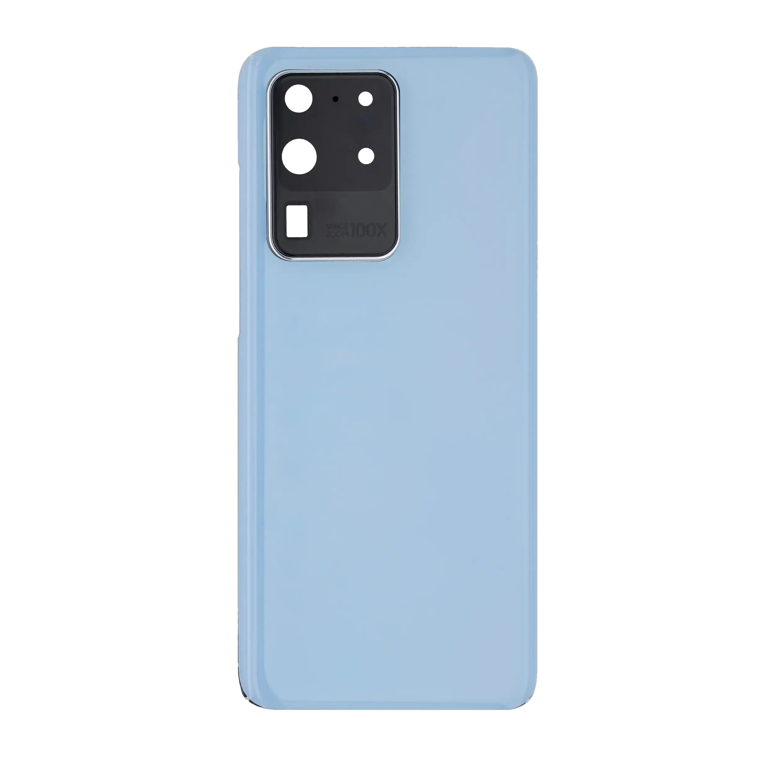 Tapa trasera de cristal con lente de cámara para Samsung Galaxy S20 Ultra 5G (sin logotipo) (Aftermarket Plus) (azul)